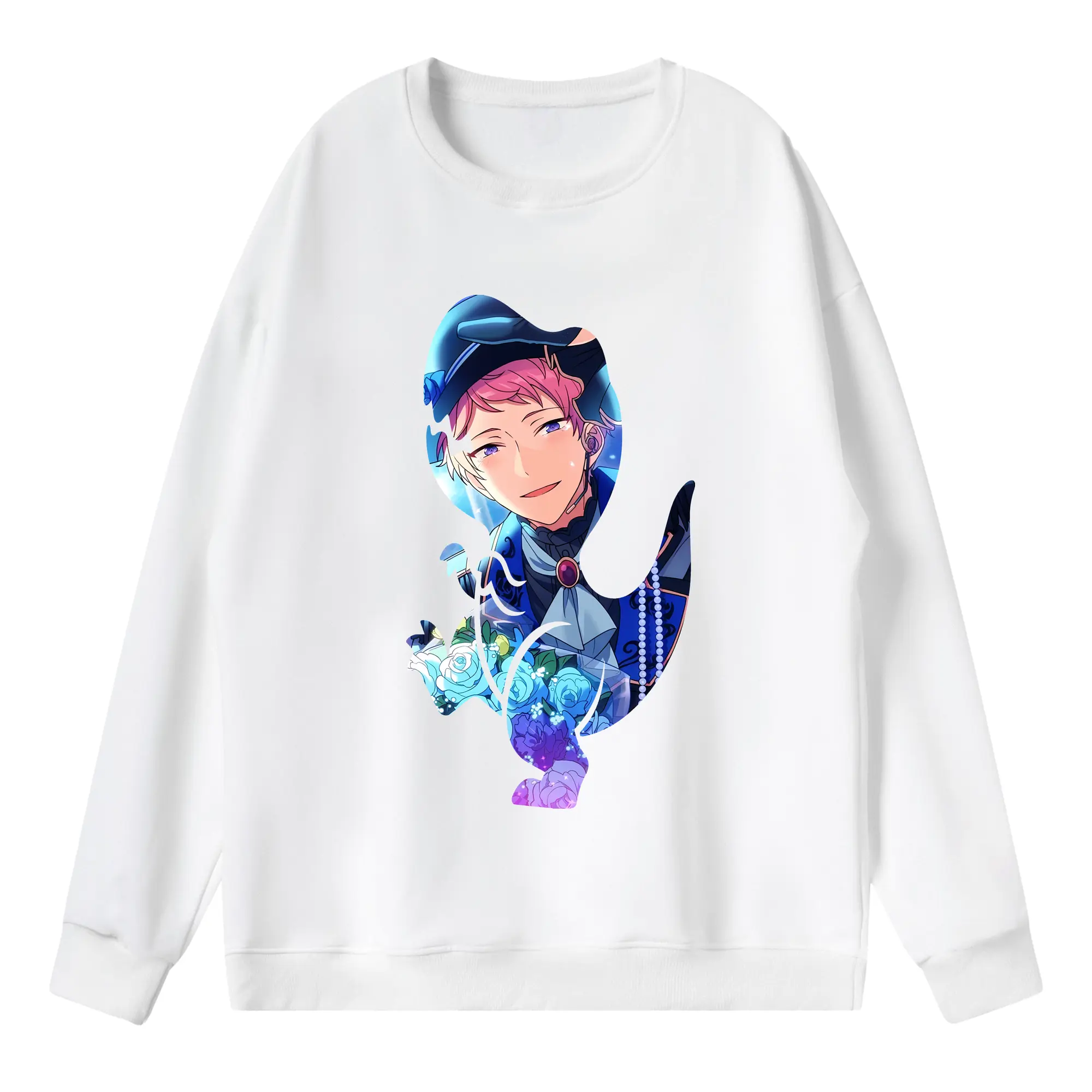 あんさん ぶる グッズ Valkyrie 斎宮宗 - 薄手 クルーネック スウェット 裏毛260g · ポリエステル 春秋向け カジュアル 男女兼用 · トレーナー デイリー スポーツ 散歩に最適