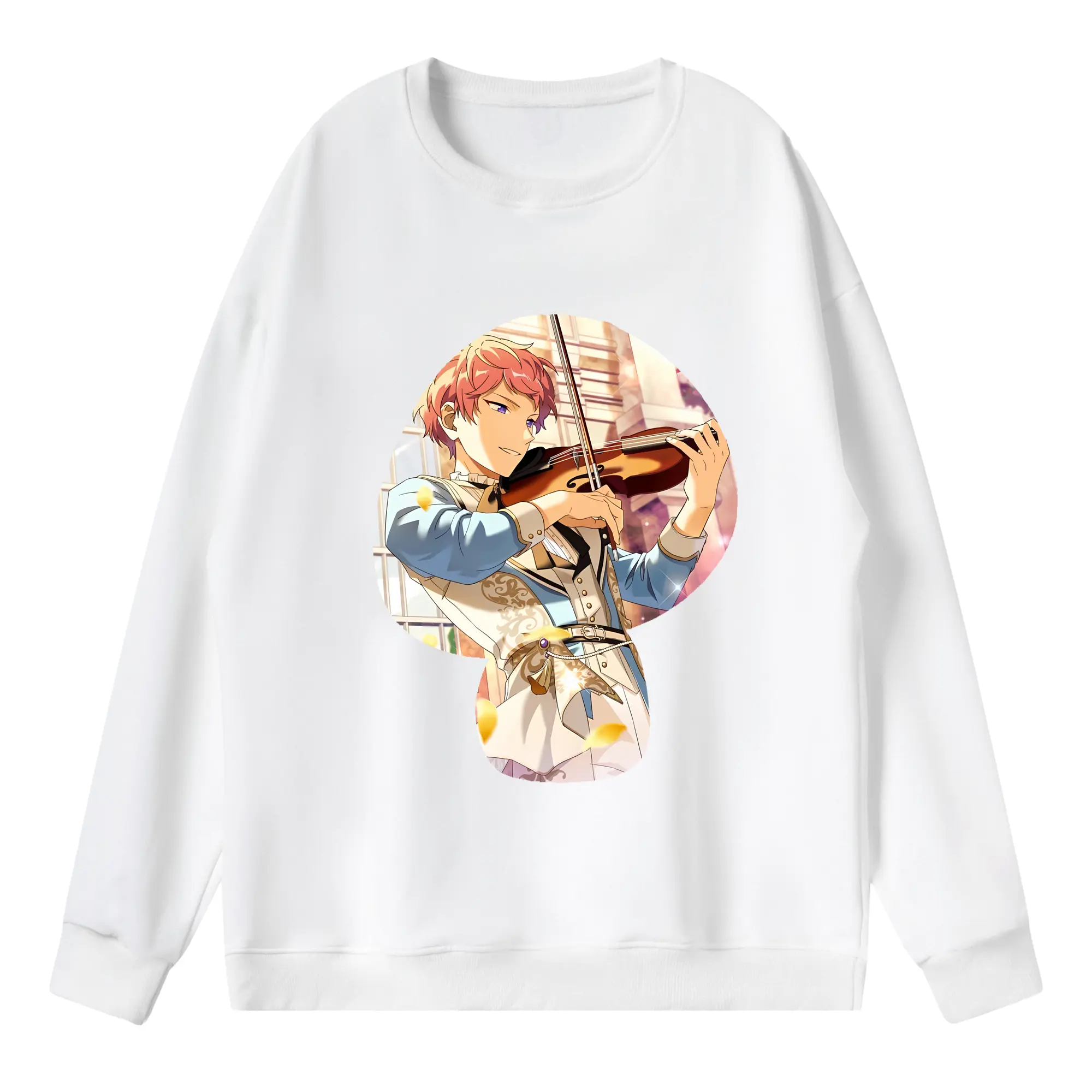 あんさん ぶる グッズ Valkyrie 斎宮宗 - 薄手 クルーネック スウェット 裏毛260g · ポリエステル 春秋向け カジュアル 男女兼用 · トレーナー デイリー スポーツ 散歩に最適