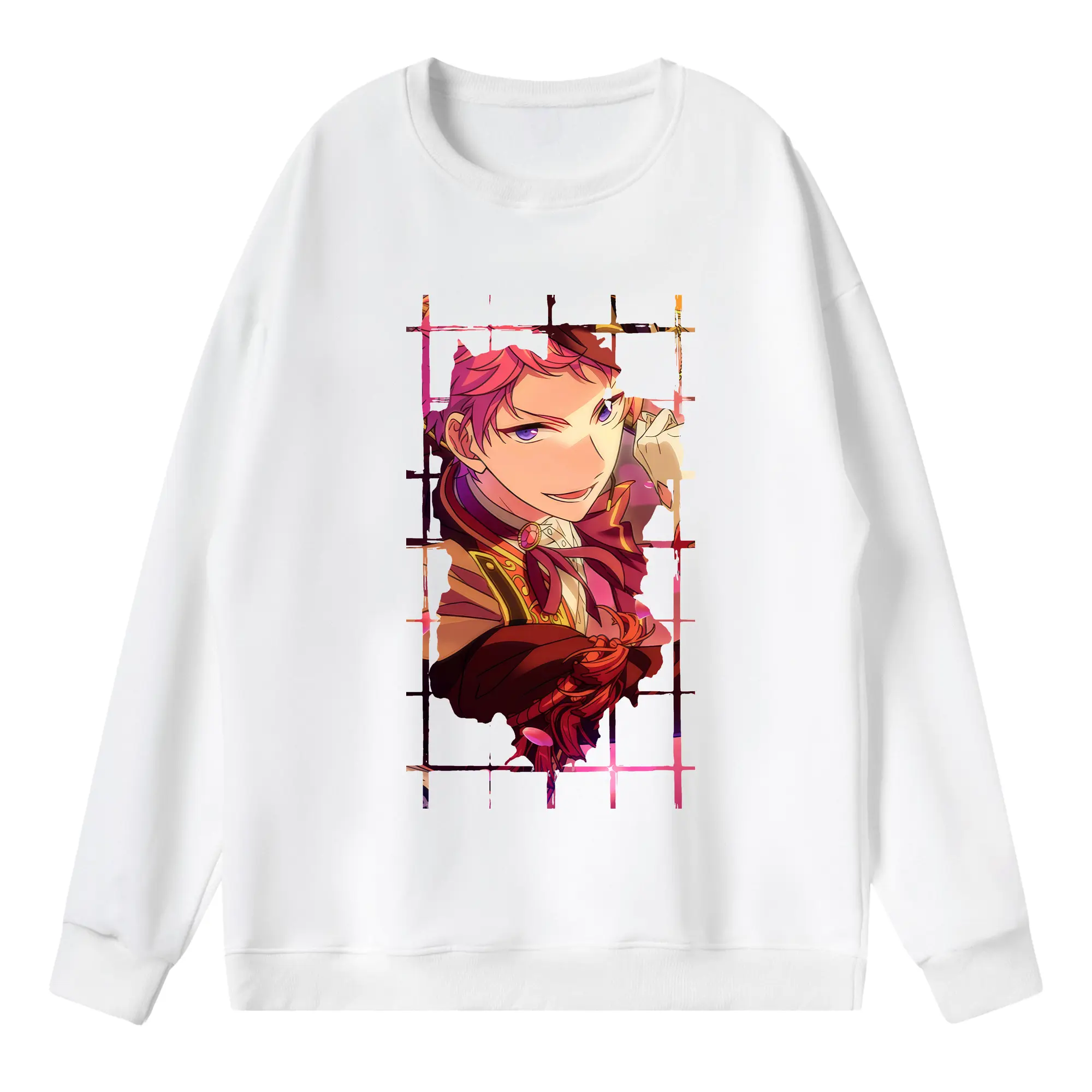 あんさん ぶる グッズ Valkyrie 斎宮宗 - 薄手 クルーネック スウェット 裏毛260g · ポリエステル 春秋向け カジュアル 男女兼用 · トレーナー デイリー スポーツ 散歩に最適