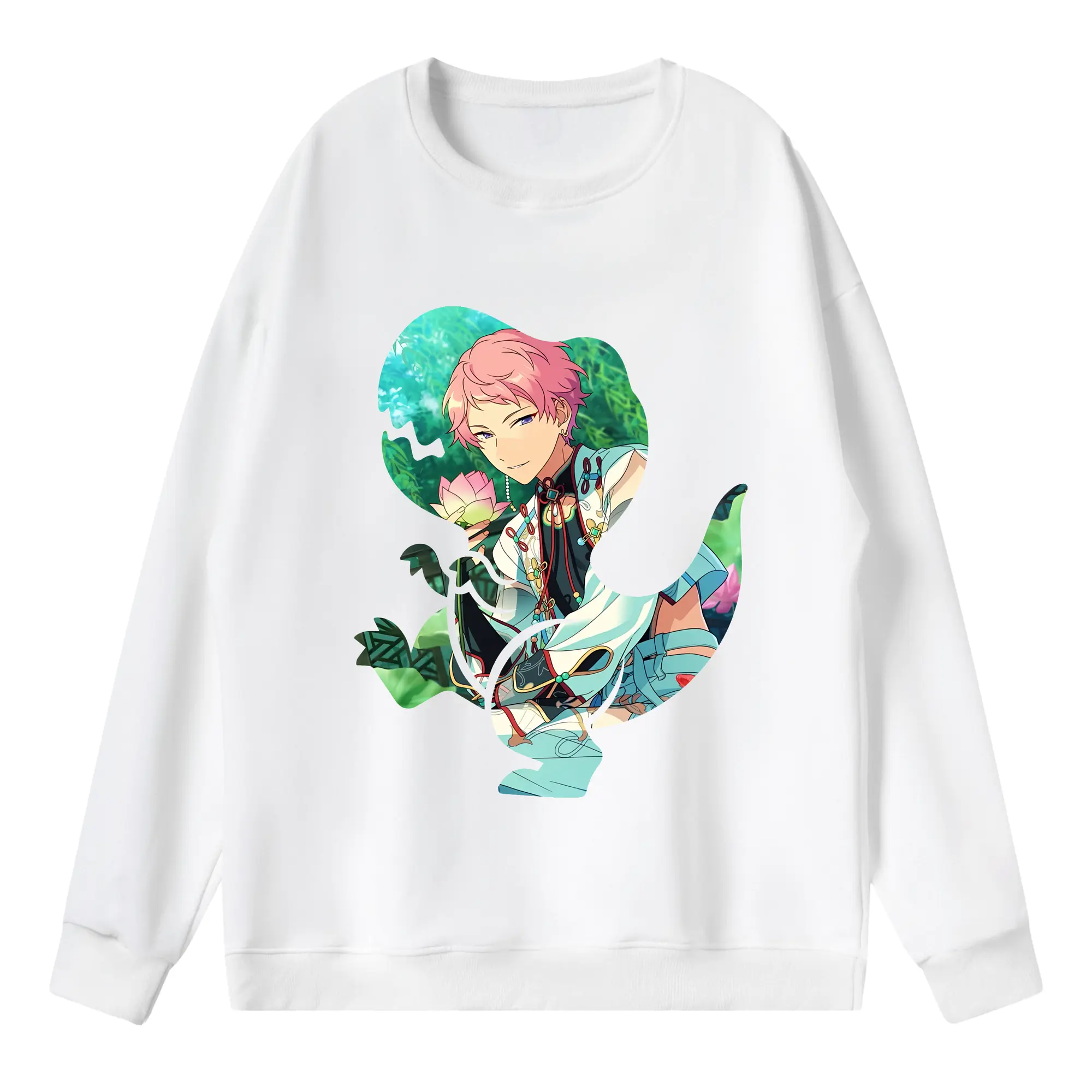 あんさん ぶる グッズ Valkyrie 斎宮宗 - 薄手 クルーネック スウェット 裏毛260g · ポリエステル 春秋向け カジュアル 男女兼用 · トレーナー デイリー スポーツ 散歩に最適