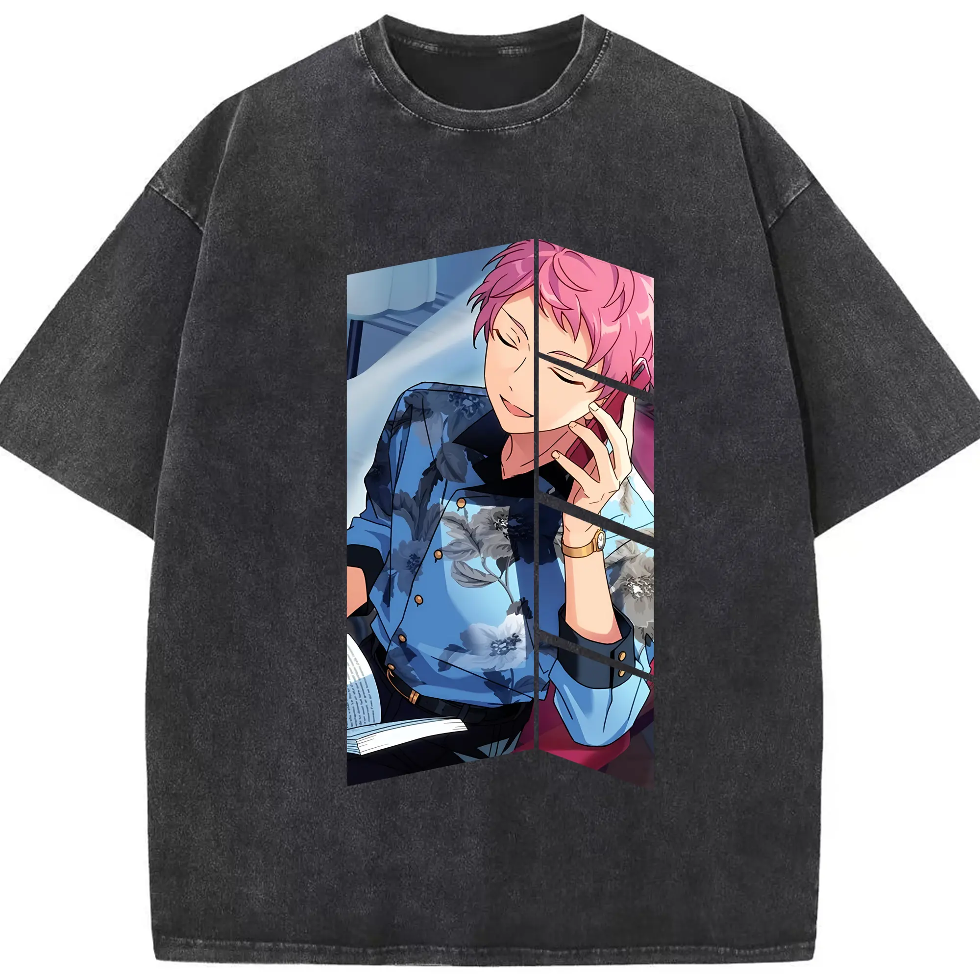 あんさん ぶる グッズ Valkyrie 斎宮宗 - 綿100％ ヴィンテージ風 半袖Tシャツ ・ フロントプリント ・ 柔らか肌触り ・ 通気性 快適 ・ スポーツ カジュアル 外出用