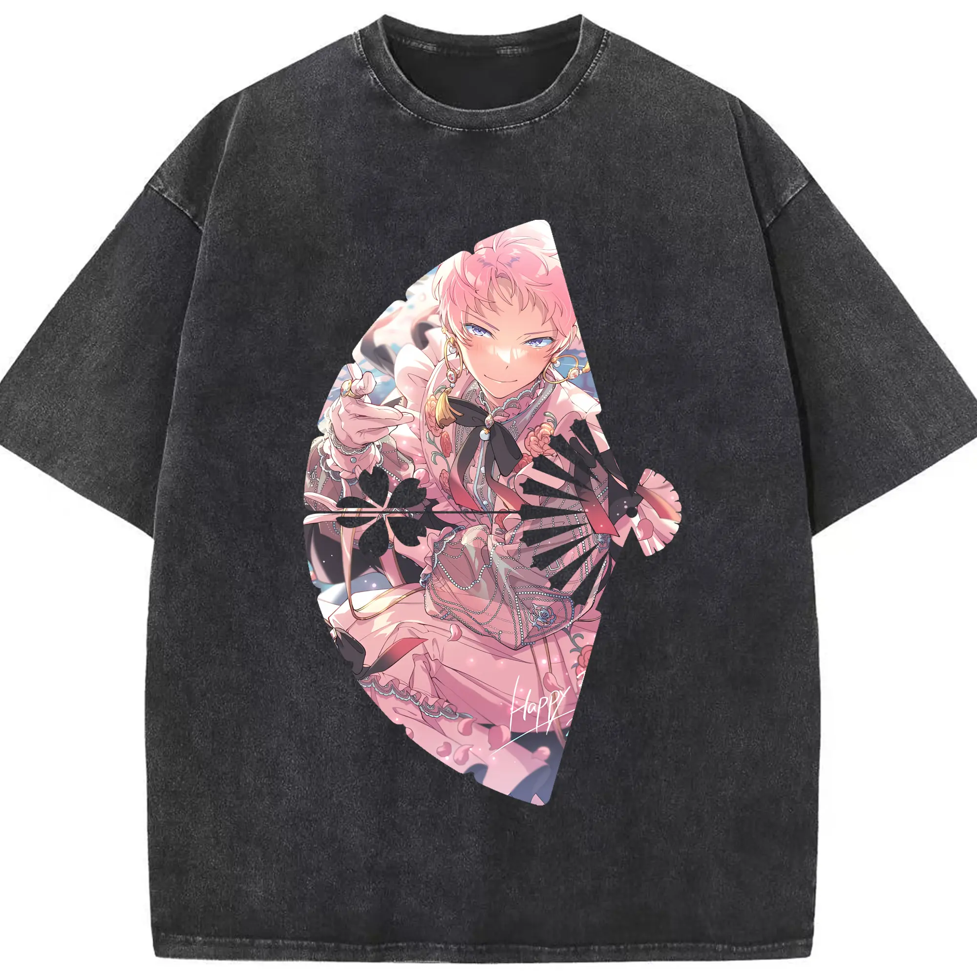 あんさん ぶる グッズ Valkyrie 斎宮宗 - 綿100％ ヴィンテージ風 半袖Tシャツ ・ フロントプリント ・ 柔らか肌触り ・ 通気性 快適 ・ スポーツ カジュアル 外出用