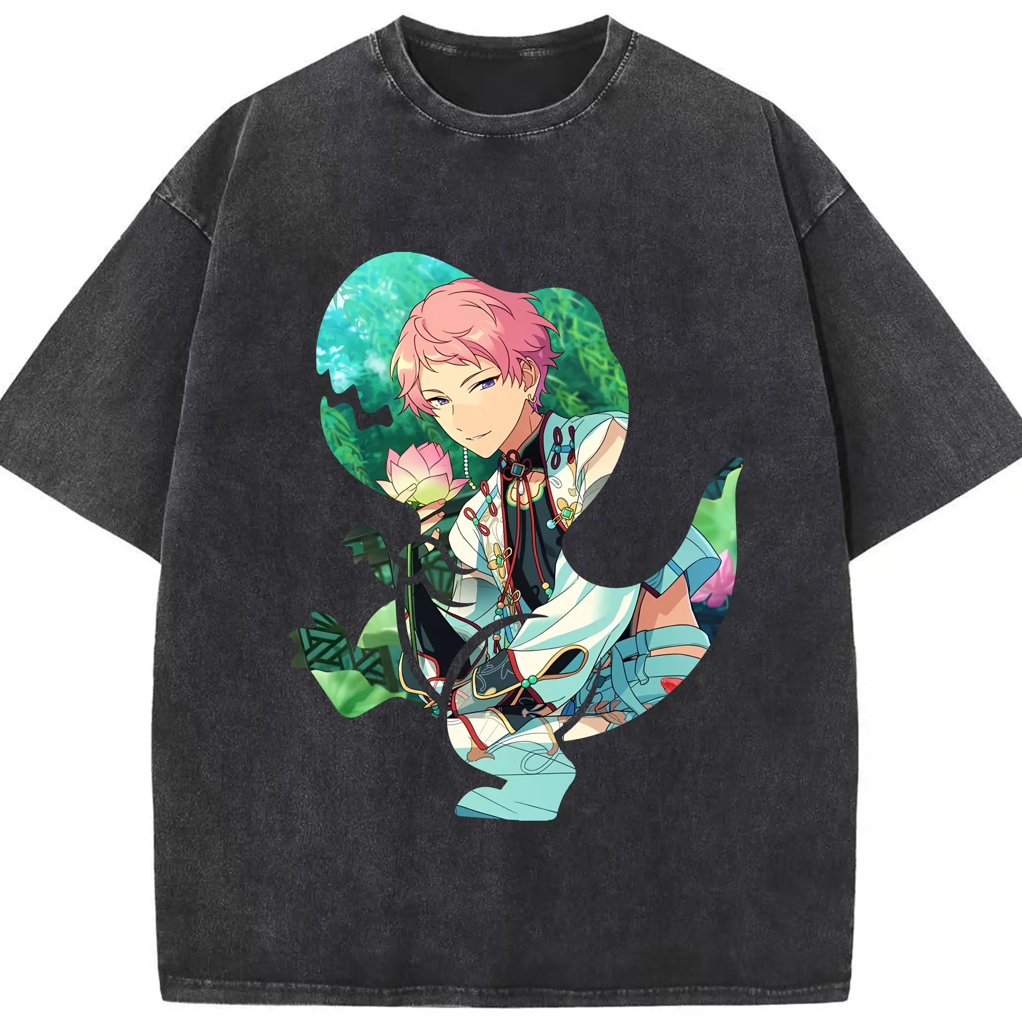 あんさん ぶる グッズ Valkyrie 斎宮宗 - 綿100％ ヴィンテージ風 半袖Tシャツ ・ フロントプリント ・ 柔らか肌触り ・ 通気性 快適 ・ スポーツ カジュアル 外出用