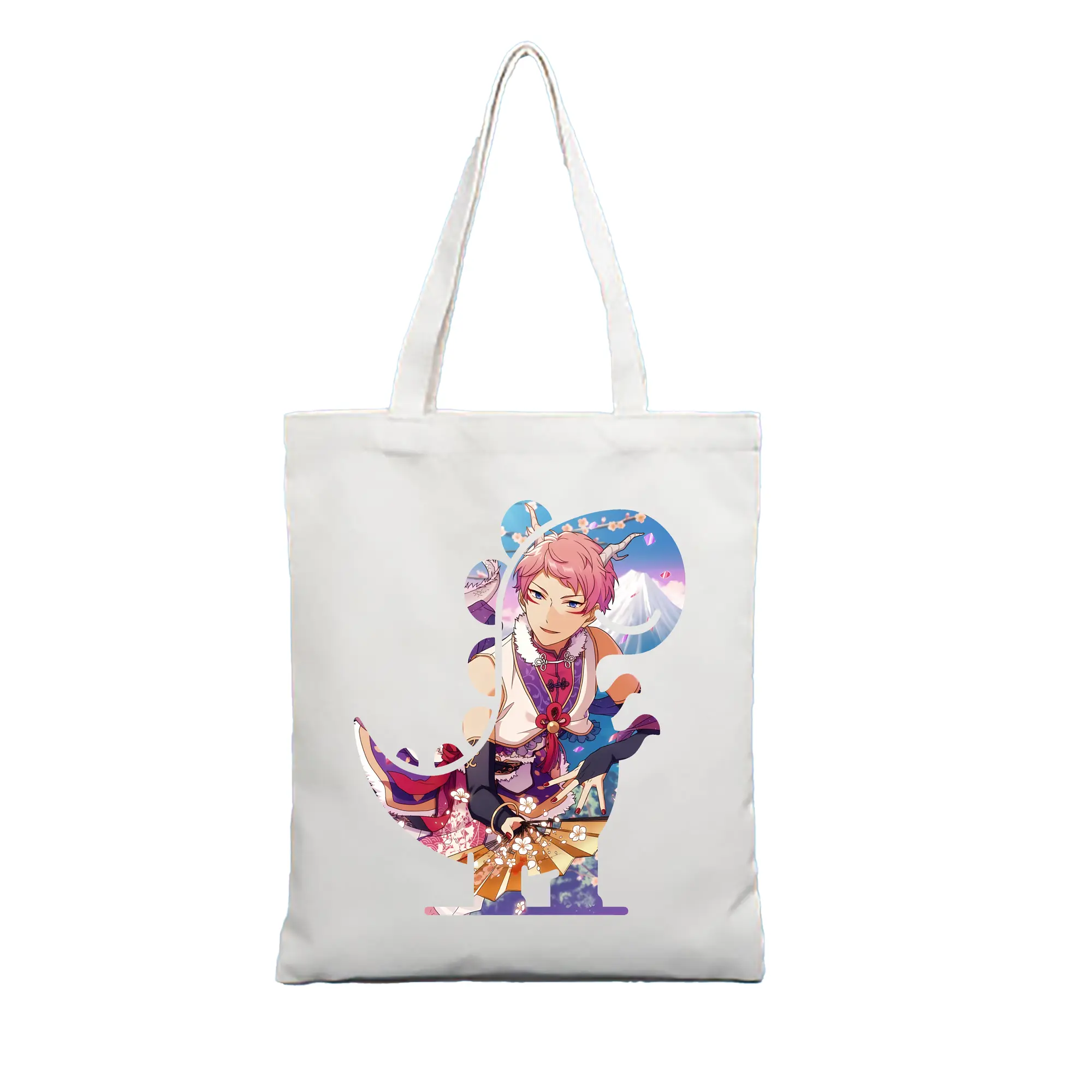 あんさん ぶる グッズ Valkyrie 斎宮宗 - 縦型キャンバス手提げバッグ（トートバッグ） ・ キャンバス素材 ・ ショッピング用 ・ 軽量 丈夫 お手入れ簡単