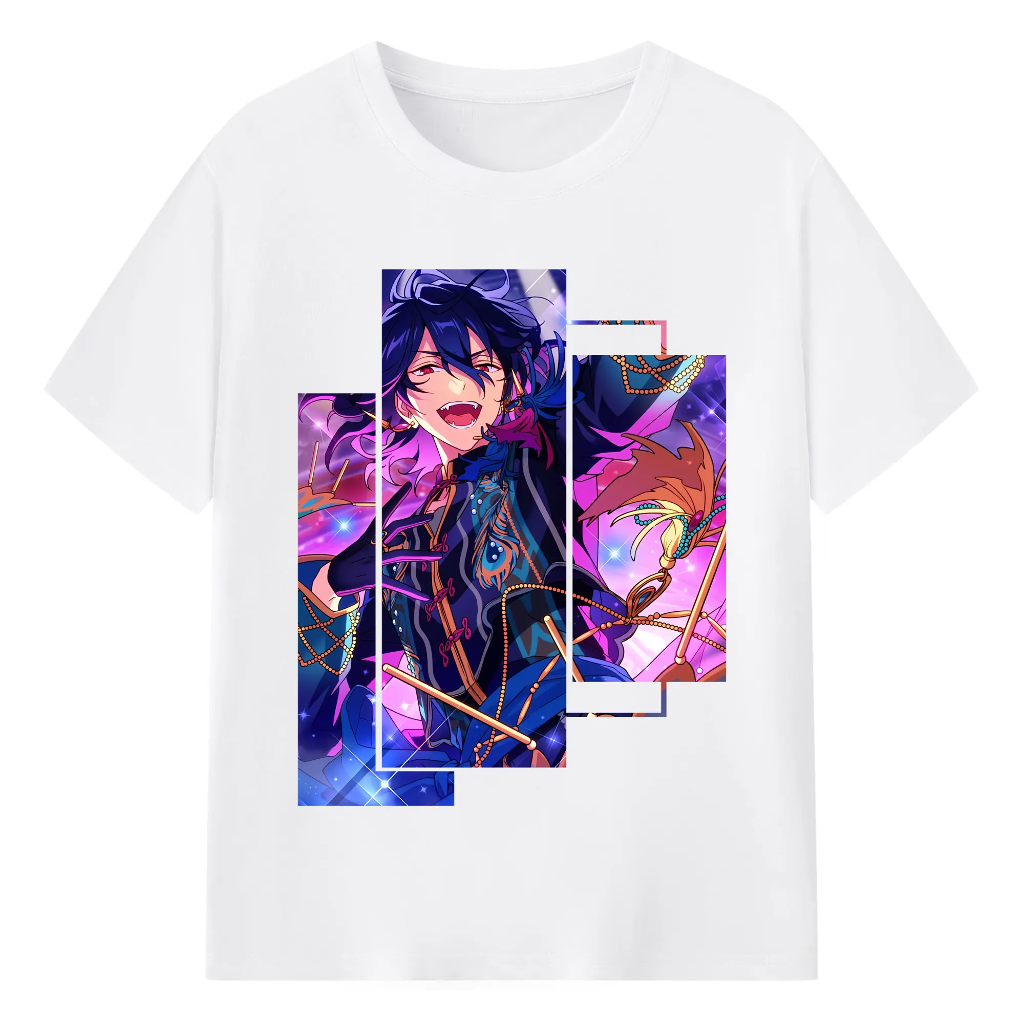 あんさん ぶる グッズ UNDEAD 朔間零 - 綿100％ 半袖Tシャツ ・ フロントプリント ・ 快適 通気性 ・ 日常使い 散歩 スポーツ用