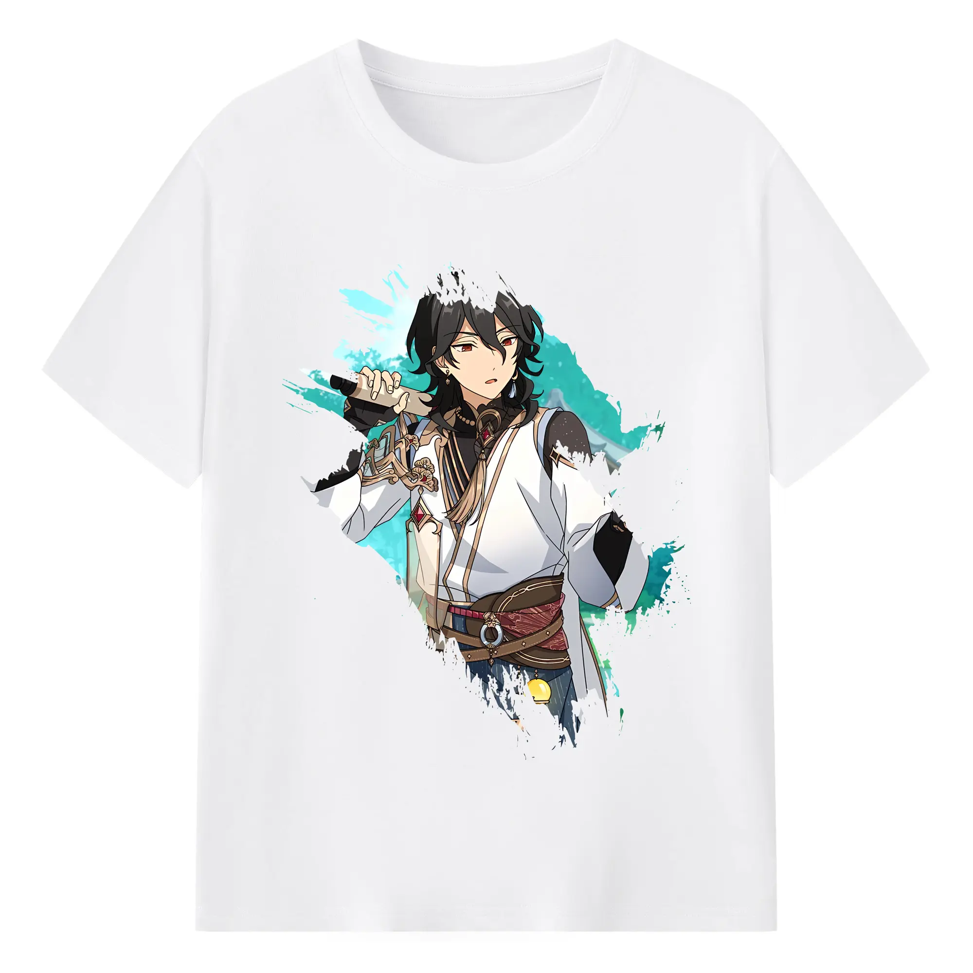 あんさん ぶる グッズ UNDEAD 朔間零 - 綿100％ 半袖Tシャツ ・ フロントプリント ・ 快適 通気性 ・ 日常使い 散歩 スポーツ用