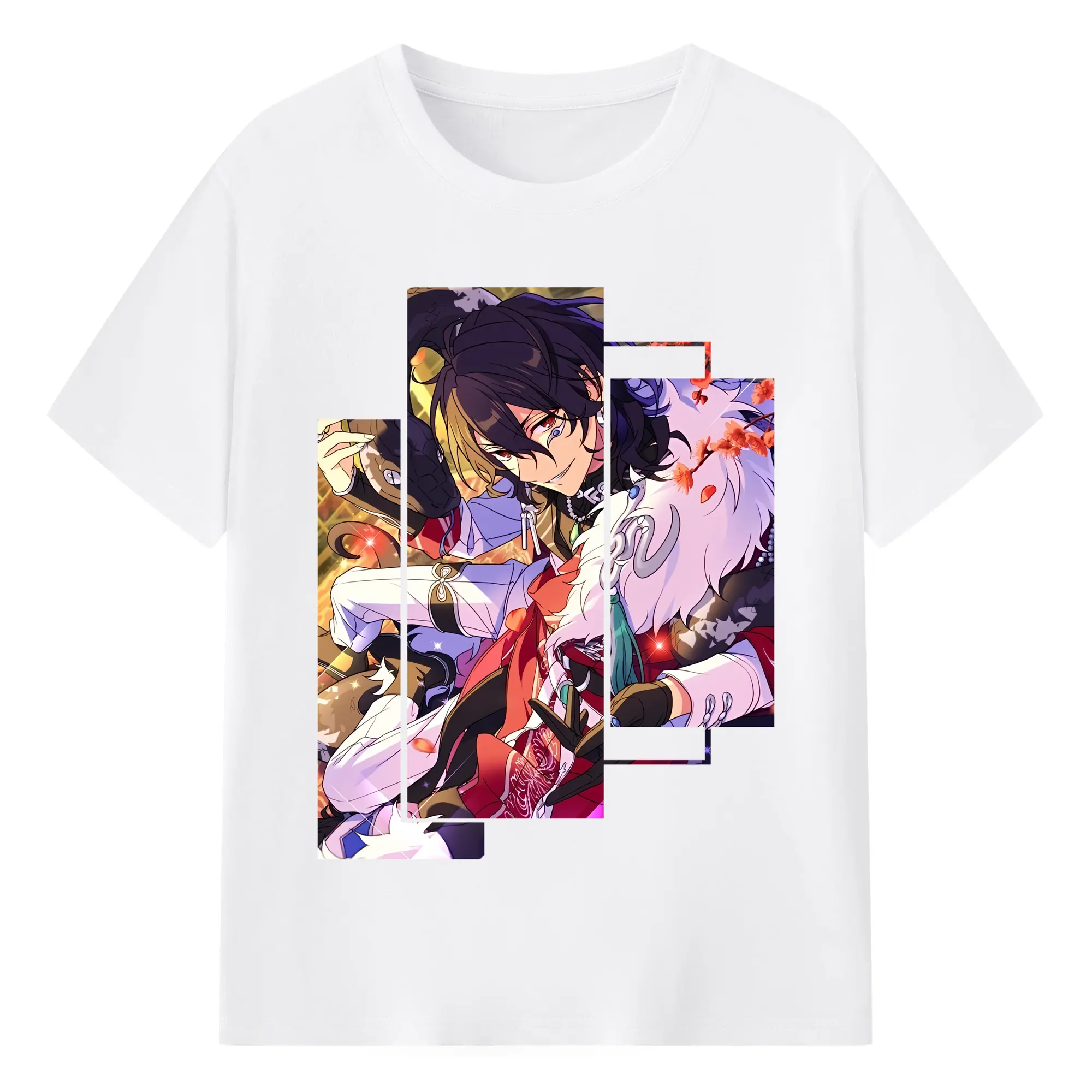 あんさん ぶる グッズ UNDEAD 朔間零 - 綿100％ 半袖Tシャツ ・ フロントプリント ・ 快適 通気性 ・ 日常使い 散歩 スポーツ用