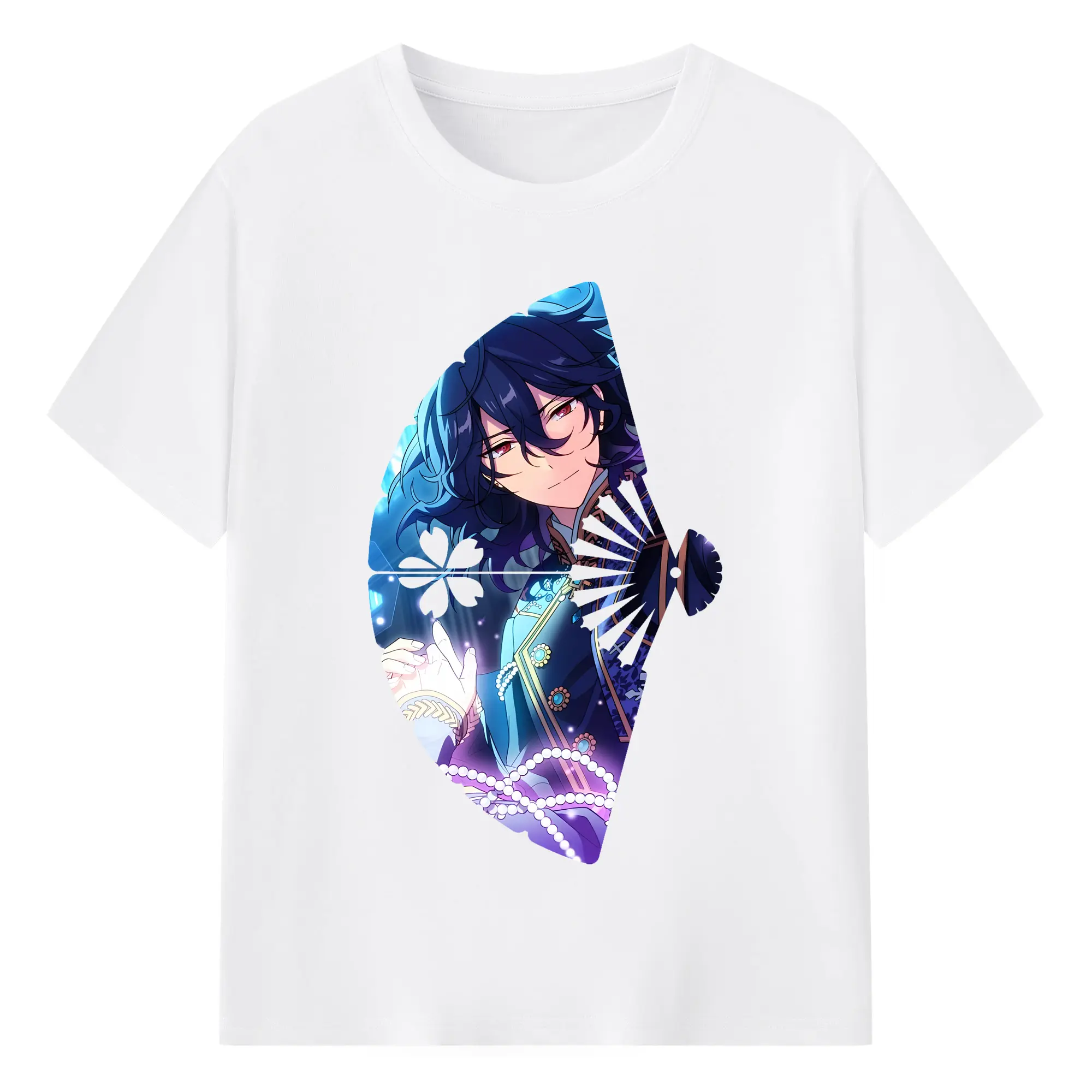 あんさん ぶる グッズ UNDEAD 朔間零 - 綿100％ 半袖Tシャツ ・ フロントプリント ・ 快適 通気性 ・ 日常使い 散歩 スポーツ用