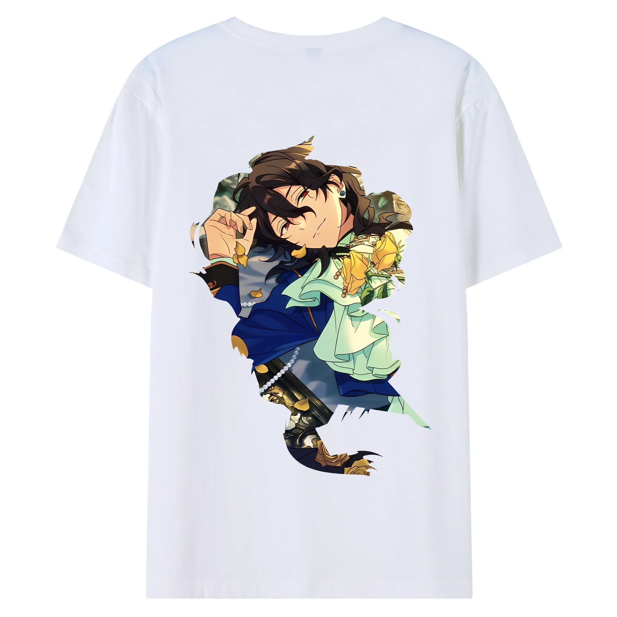 あんさん ぶる グッズ UNDEAD 朔間零 - 綿100％ 半袖Tシャツ ・ バックプリント ・ 快適 通気性 ・ 日常使い 散歩 スポーツ用