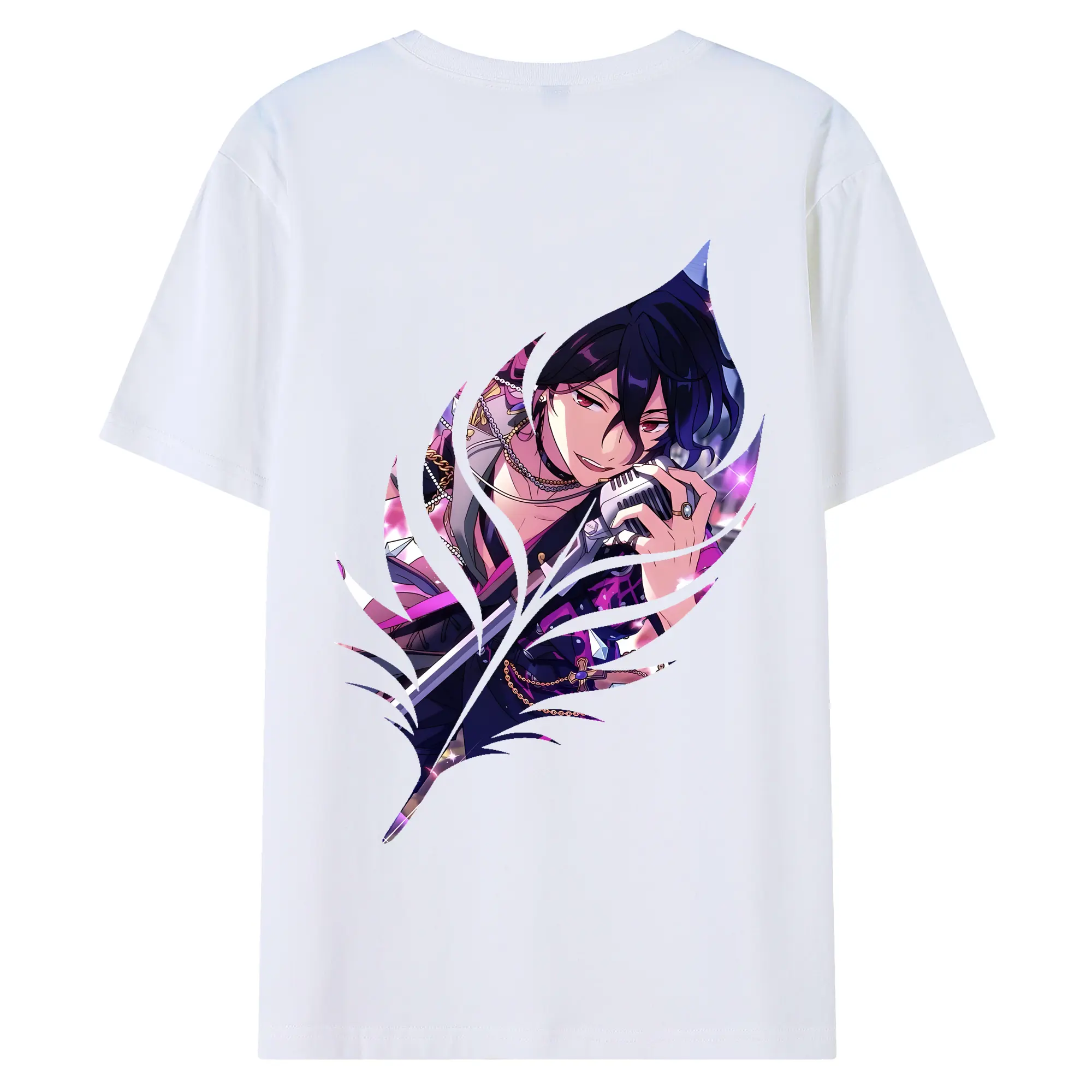 あんさん ぶる グッズ UNDEAD 朔間零 - 綿100％ 半袖Tシャツ ・ バックプリント ・ 快適 通気性 ・ 日常使い 散歩 スポーツ用