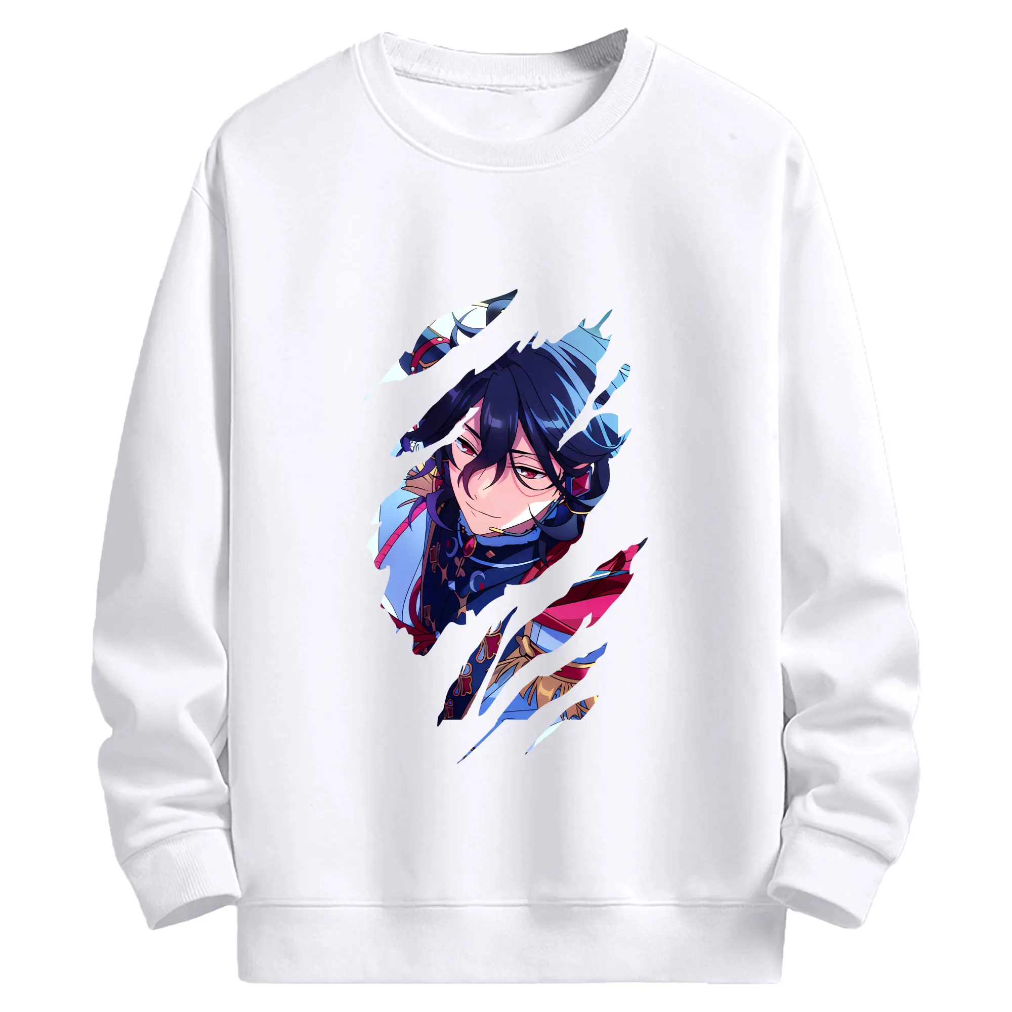 あんさん ぶる グッズ UNDEAD 朔間零 - 高品質 クルーネック スウェット ・ コットン59％ ポリエステル41％ ・ ユニセックス 長袖 トレーナー ・ カジュアル デイリー スポーツ 散歩用