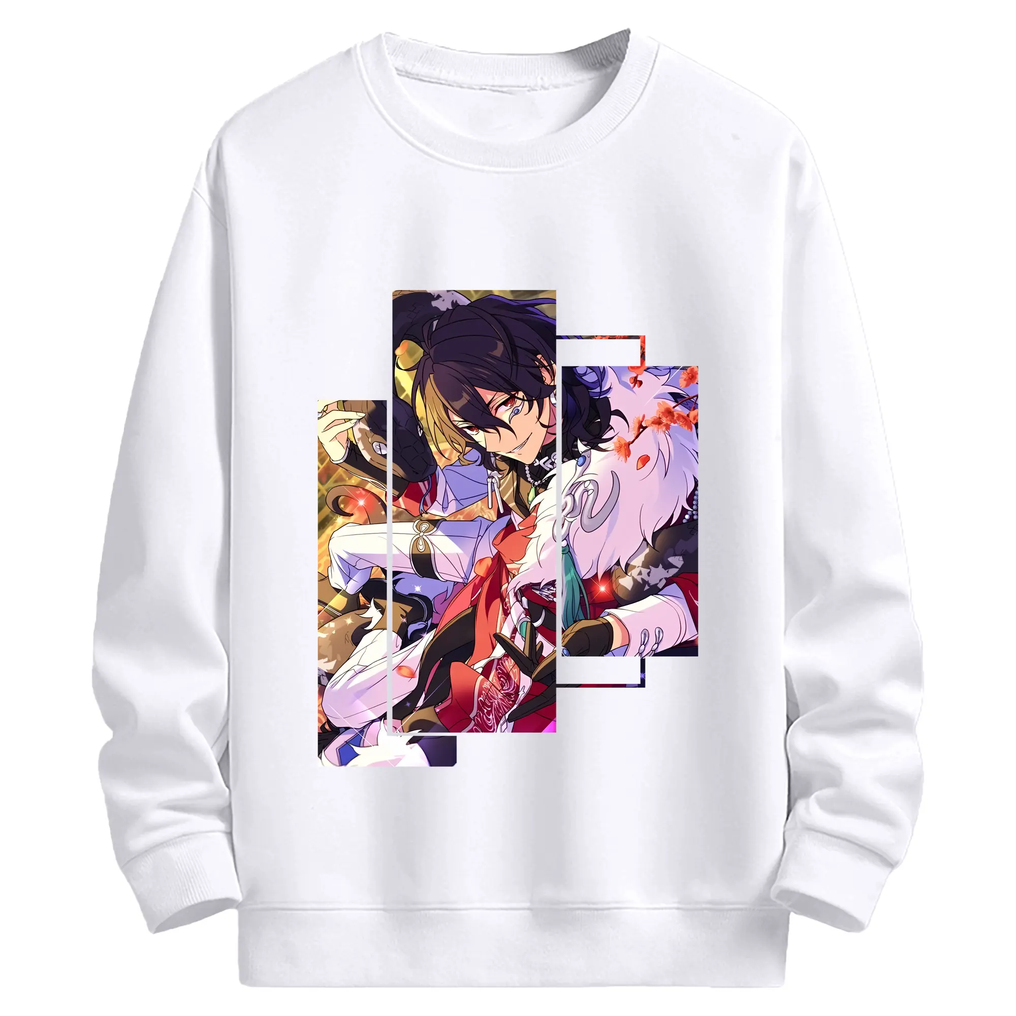 あんさん ぶる グッズ UNDEAD 朔間零 - 高品質 クルーネック スウェット ・ コットン59％ ポリエステル41％ ・ ユニセックス 長袖 トレーナー ・ カジュアル デイリー スポーツ 散歩用