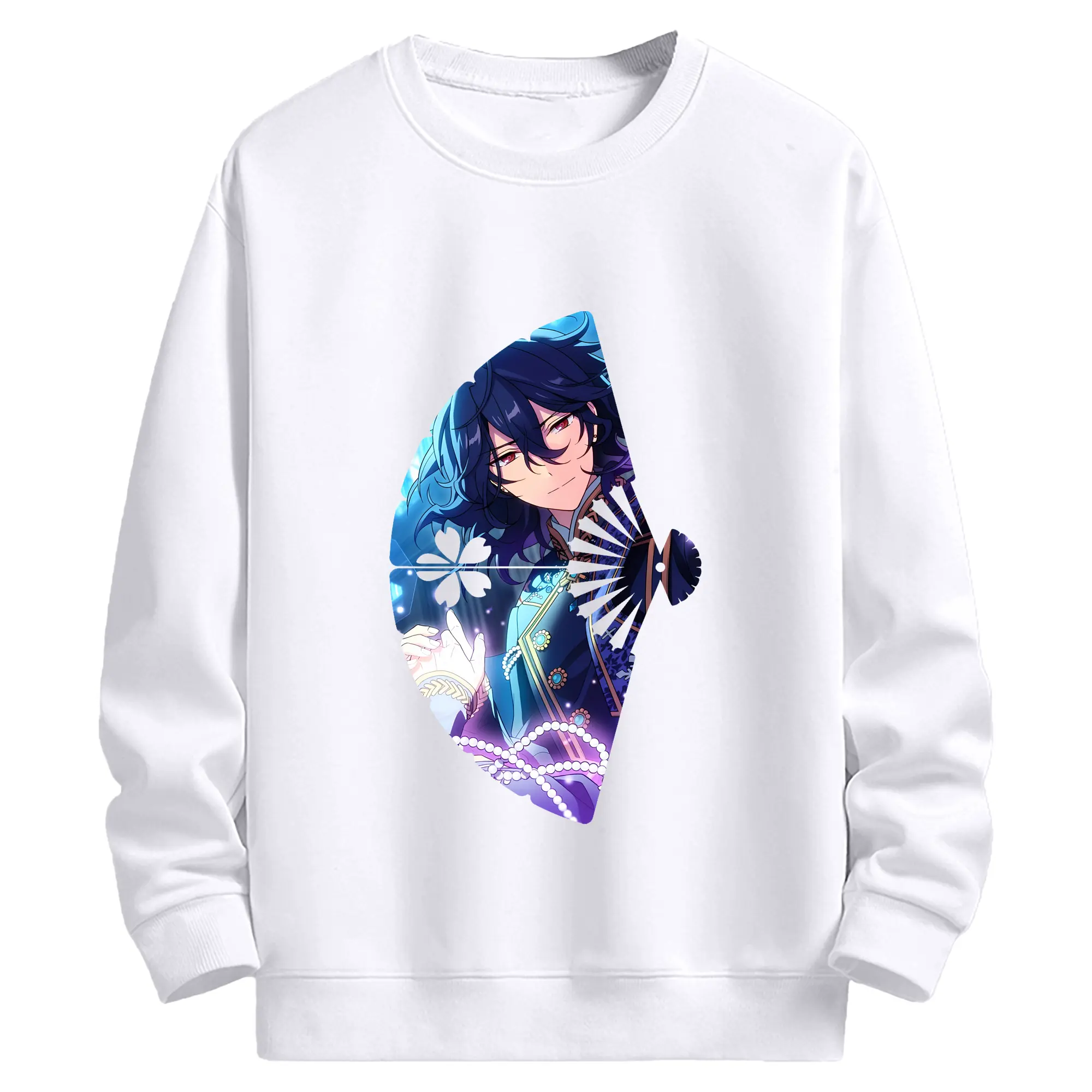 あんさん ぶる グッズ UNDEAD 朔間零 - 高品質 クルーネック スウェット ・ コットン59％ ポリエステル41％ ・ ユニセックス 長袖 トレーナー ・ カジュアル デイリー スポーツ 散歩用