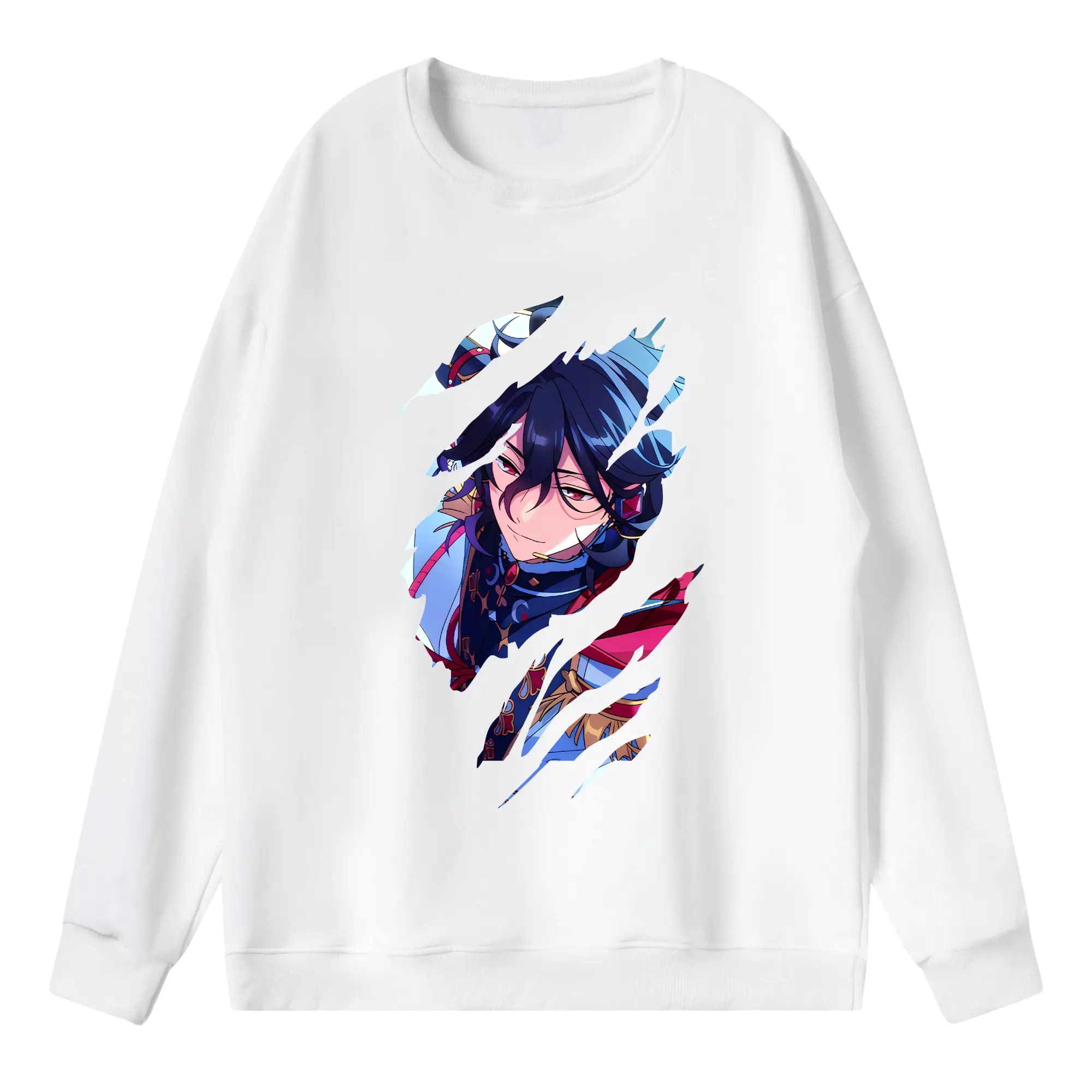 あんさん ぶる グッズ UNDEAD 朔間零 - 薄手 クルーネック スウェット 裏毛260g · ポリエステル 春秋向け カジュアル 男女兼用 · トレーナー デイリー スポーツ 散歩に最適