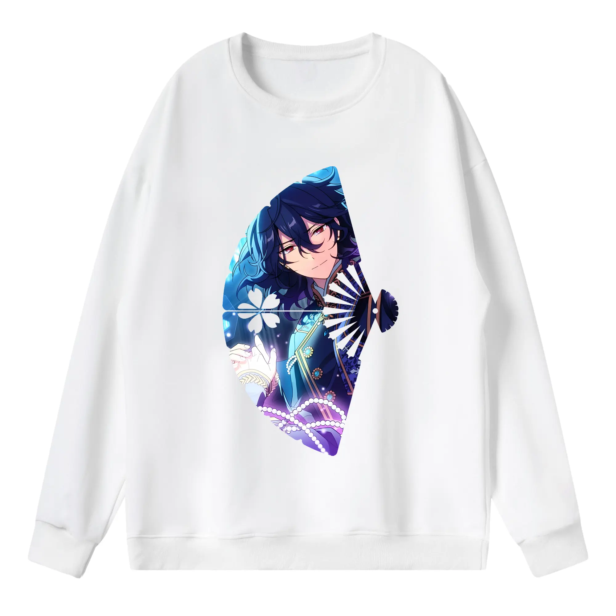 あんさん ぶる グッズ UNDEAD 朔間零 - 薄手 クルーネック スウェット 裏毛260g · ポリエステル 春秋向け カジュアル 男女兼用 · トレーナー デイリー スポーツ 散歩に最適