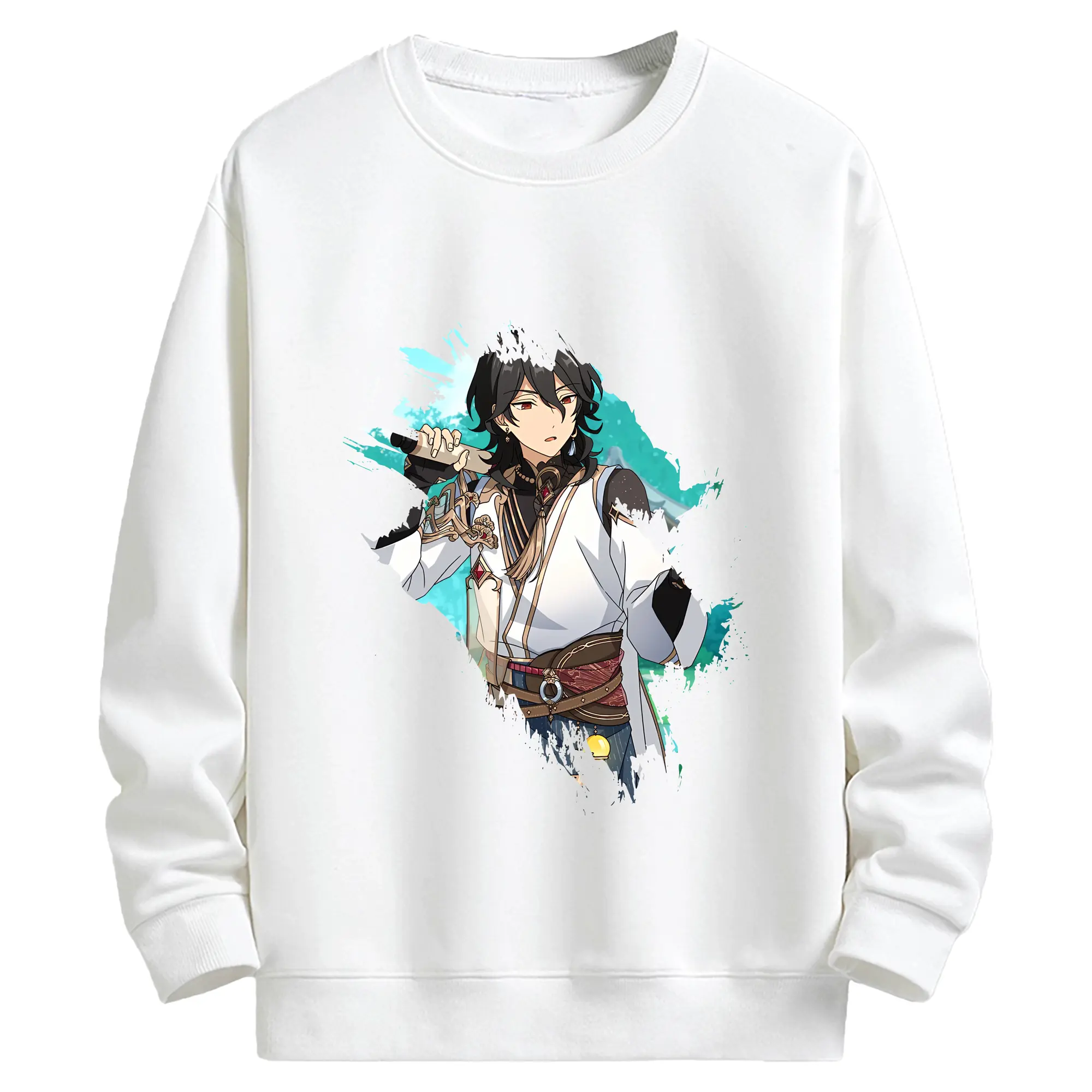 あんさん ぶる グッズ UNDEAD 朔間零 - キッズ クルーネックスウェットシャツ ・ フロントプリント ・ 綿80％ ポリエステル20％ ・ 快適 通学 スポーツ 日常使い お散歩用