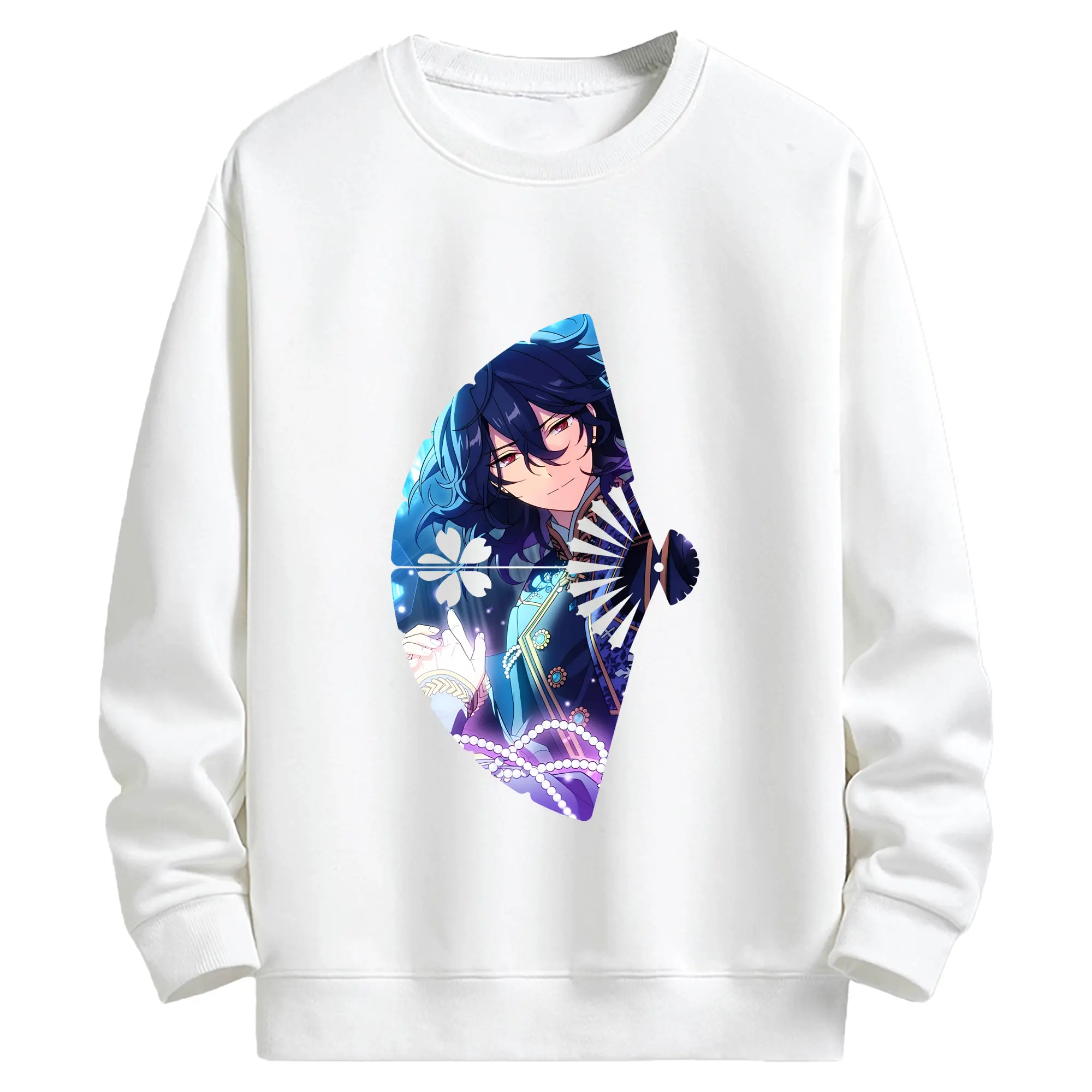 あんさん ぶる グッズ UNDEAD 朔間零 - キッズ クルーネックスウェットシャツ ・ フロントプリント ・ 綿80％ ポリエステル20％ ・ 快適 通学 スポーツ 日常使い お散歩用