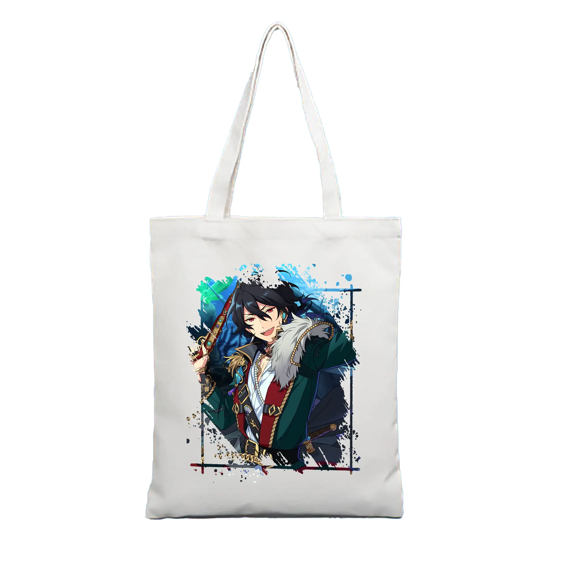 あんさん ぶる グッズ UNDEAD 朔間零 - 縦型キャンバス手提げバッグ（トートバッグ） ・ キャンバス素材 ・ ショッピング用 ・ 軽量 丈夫 お手入れ簡単