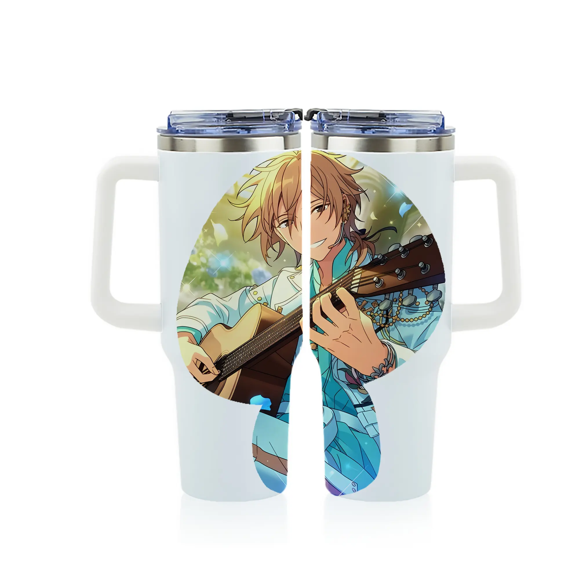 あんさん ぶる グッズ UNDEAD 羽風薫 - 1200mL フルプリント車用タンブラー ・ 304ステンレス 内側 ・ 201ステンレス 外側 ・ 保温 保冷 ・ 通勤 ドライブ アウトドア用