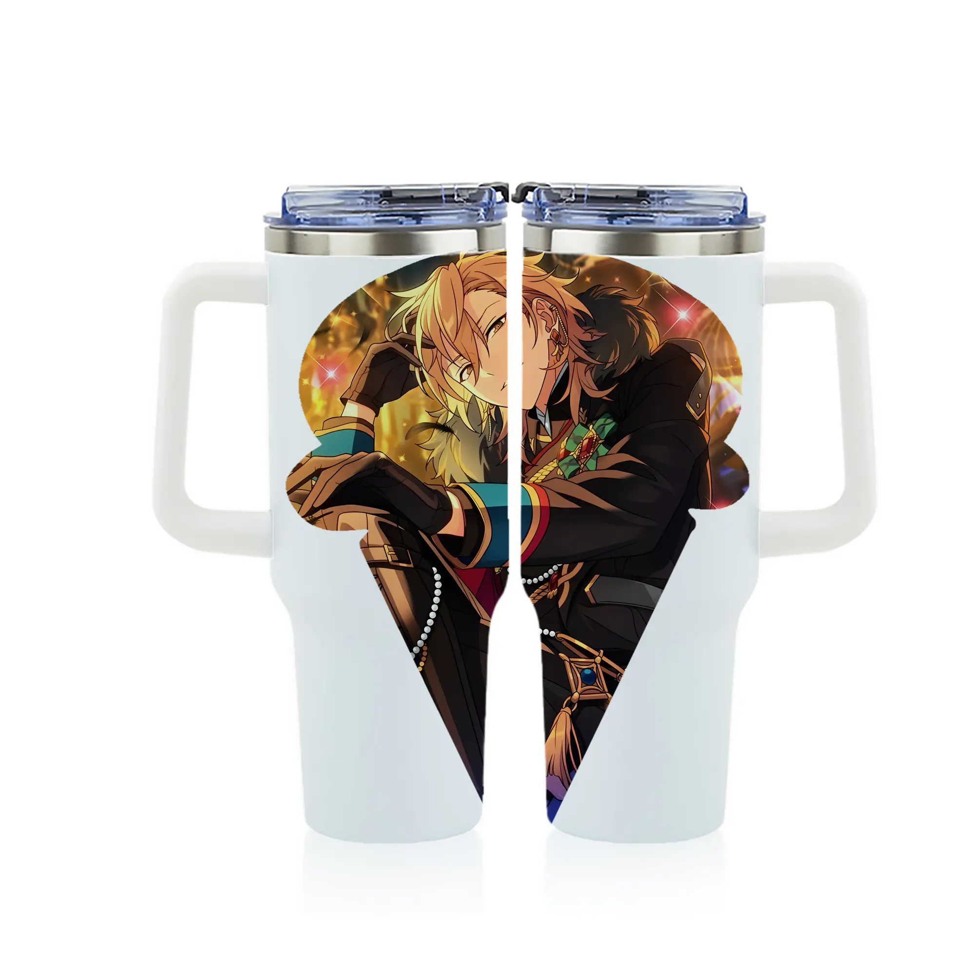 あんさん ぶる グッズ UNDEAD 羽風薫 - 1200mL フルプリント車用タンブラー ・ 304ステンレス 内側 ・ 201ステンレス 外側 ・ 保温 保冷 ・ 通勤 ドライブ アウトドア用