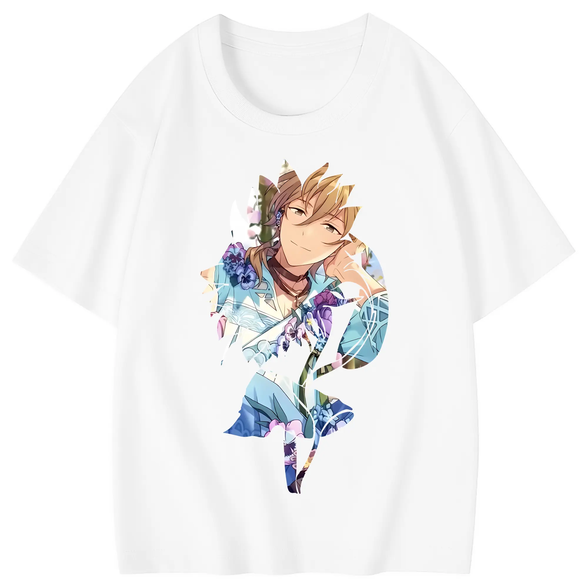 あんさん ぶる グッズ UNDEAD 羽風薫 - 綿100％ キッズTシャツ ・ フロントプリント ・ 快適 通気性 ・ スポーツ カジュアル 散歩用