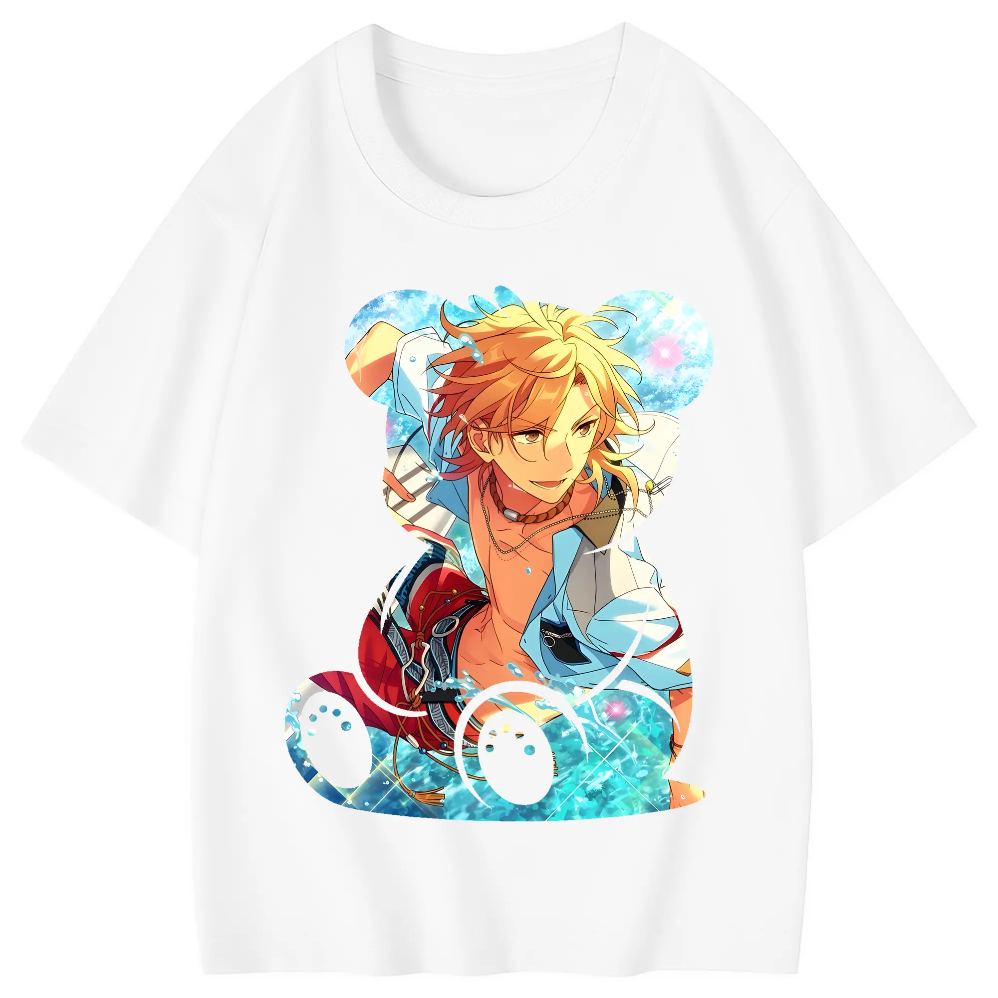 あんさん ぶる グッズ UNDEAD 羽風薫 - 綿100％ キッズTシャツ ・ フロントプリント ・ 快適 通気性 ・ スポーツ カジュアル 散歩用