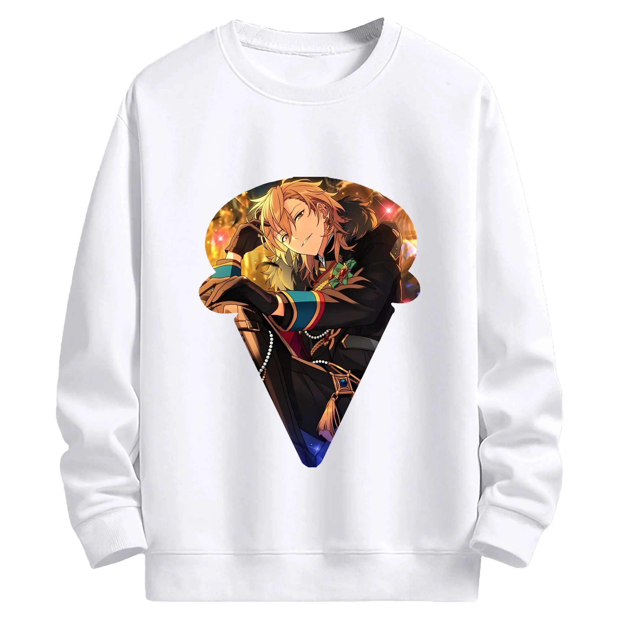 あんさん ぶる グッズ UNDEAD 羽風薫 - 高品質 クルーネック スウェット ・ コットン59％ ポリエステル41％ ・ ユニセックス 長袖 トレーナー ・ カジュアル デイリー スポーツ 散歩用