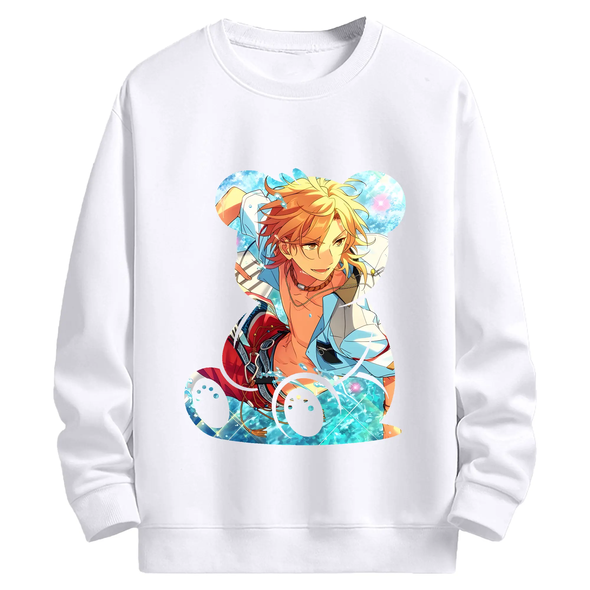 あんさん ぶる グッズ UNDEAD 羽風薫 - 高品質 クルーネック スウェット ・ コットン59％ ポリエステル41％ ・ ユニセックス 長袖 トレーナー ・ カジュアル デイリー スポーツ 散歩用