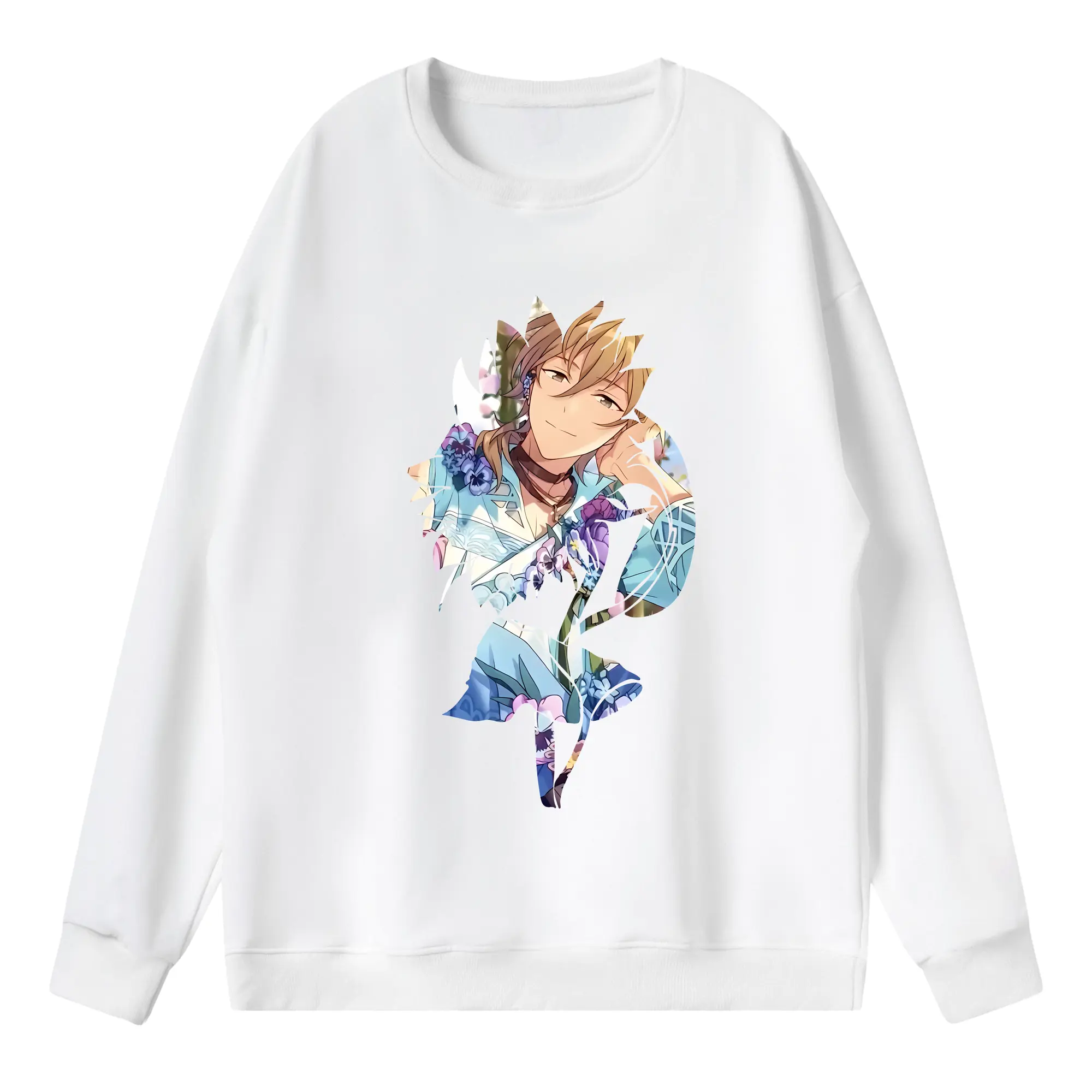 あんさん ぶる グッズ UNDEAD 羽風薫 - 薄手 クルーネック スウェット 裏毛260g · ポリエステル 春秋向け カジュアル 男女兼用 · トレーナー デイリー スポーツ 散歩に最適