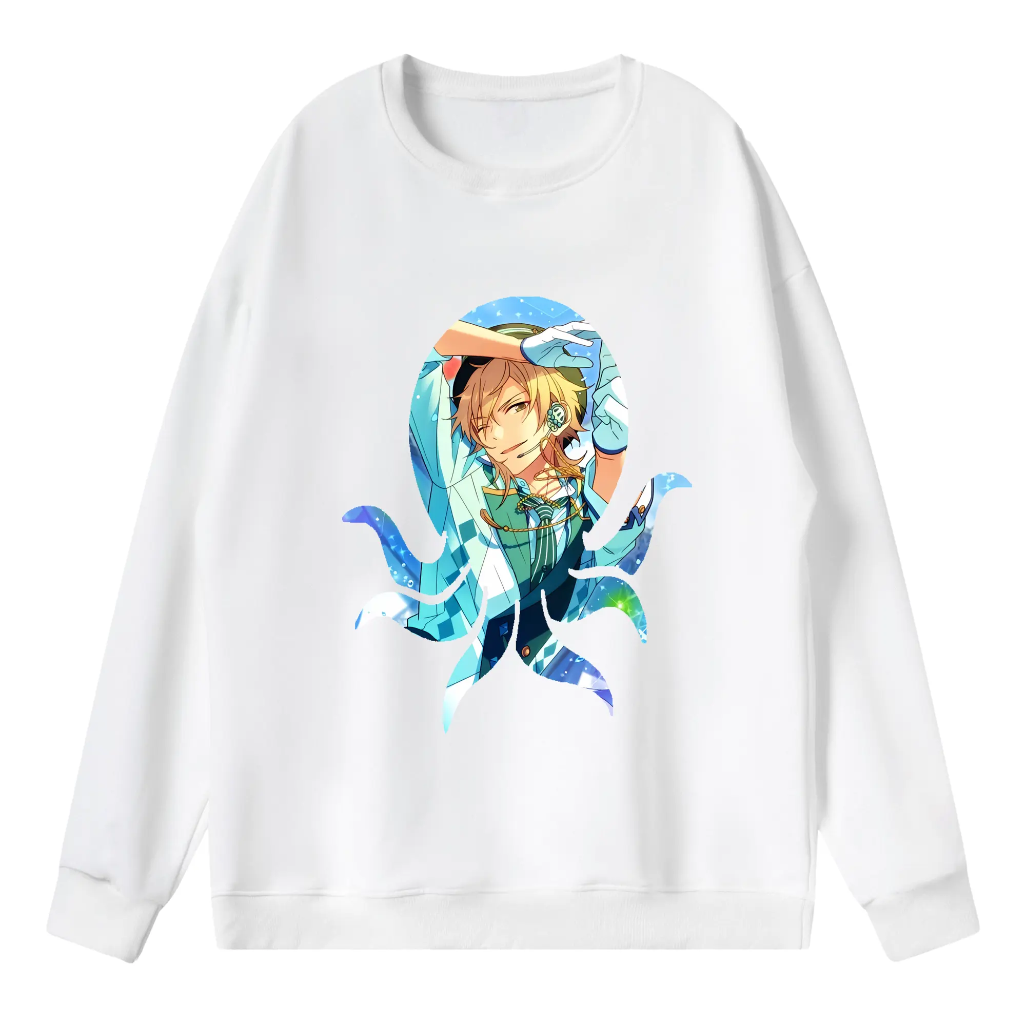 あんさん ぶる グッズ UNDEAD 羽風薫 - 薄手 クルーネック スウェット 裏毛260g · ポリエステル 春秋向け カジュアル 男女兼用 · トレーナー デイリー スポーツ 散歩に最適