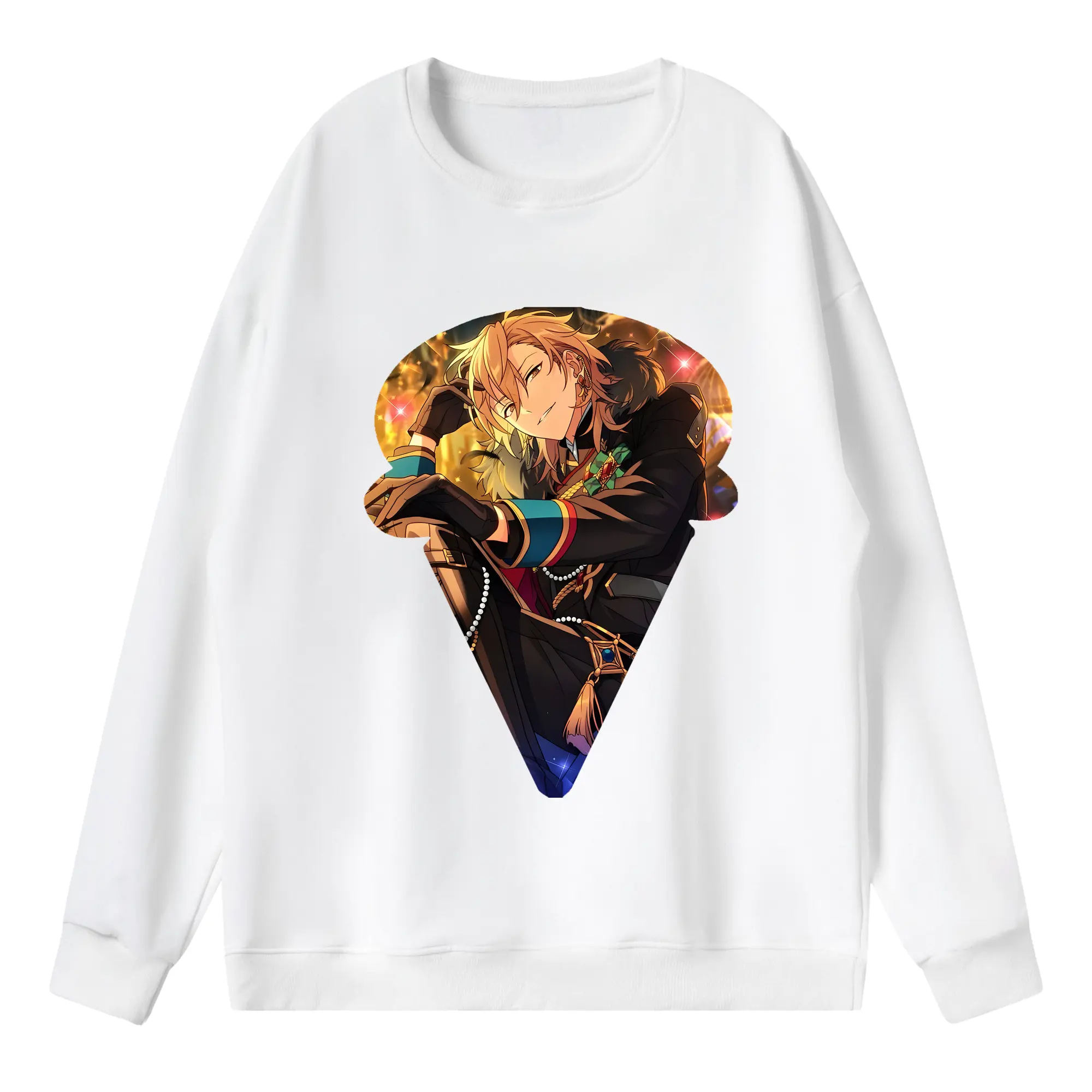 あんさん ぶる グッズ UNDEAD 羽風薫 - 薄手 クルーネック スウェット 裏毛260g · ポリエステル 春秋向け カジュアル 男女兼用 · トレーナー デイリー スポーツ 散歩に最適