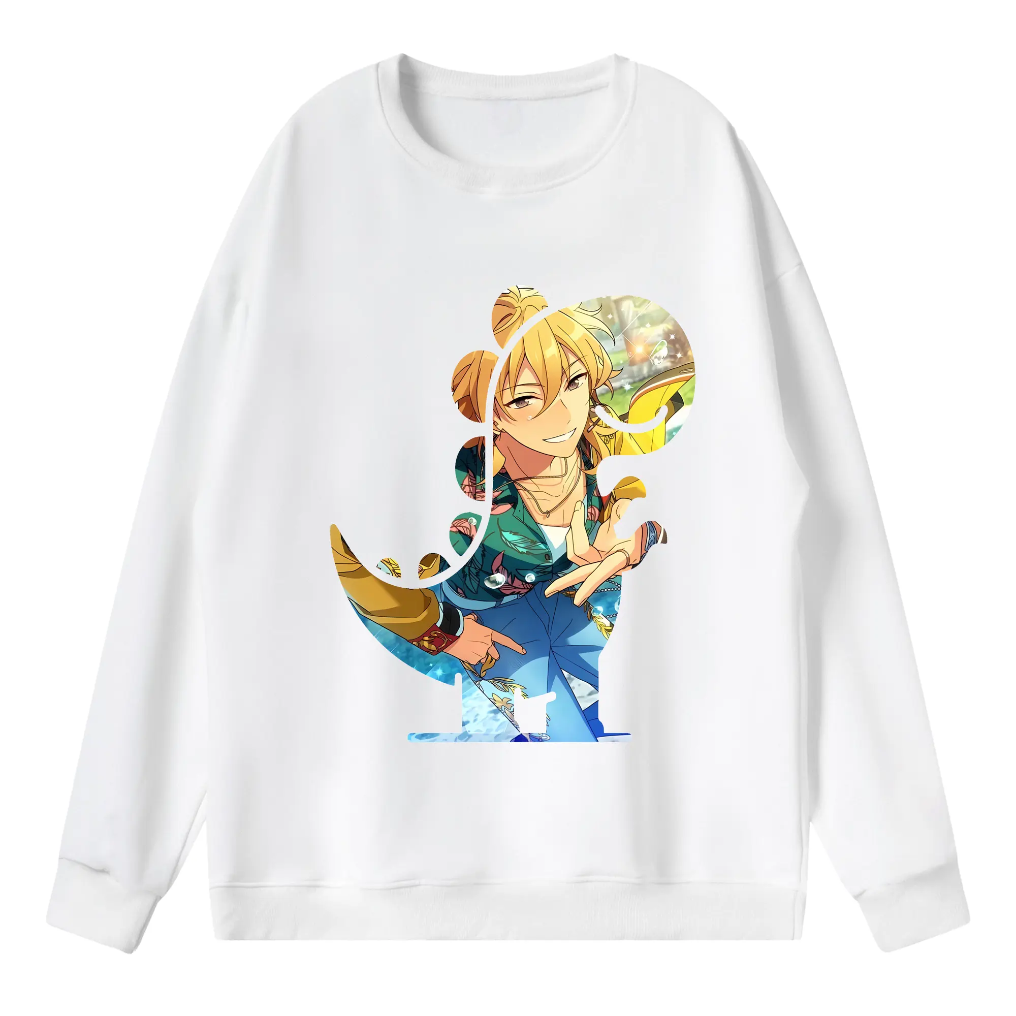 あんさん ぶる グッズ UNDEAD 羽風薫 - 薄手 クルーネック スウェット 裏毛260g · ポリエステル 春秋向け カジュアル 男女兼用 · トレーナー デイリー スポーツ 散歩に最適