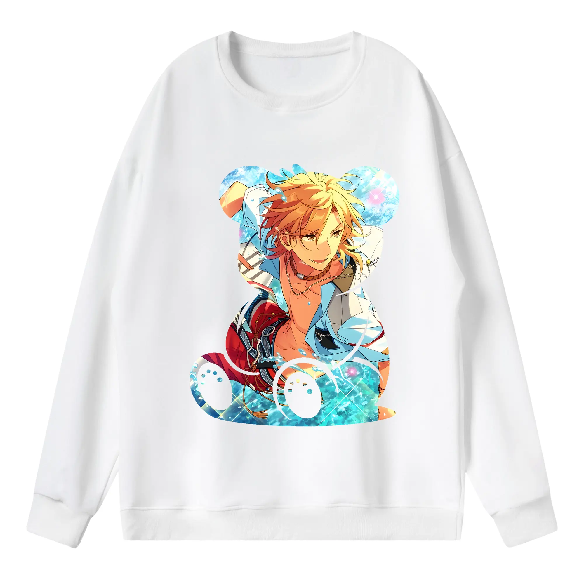 あんさん ぶる グッズ UNDEAD 羽風薫 - 薄手 クルーネック スウェット 裏毛260g · ポリエステル 春秋向け カジュアル 男女兼用 · トレーナー デイリー スポーツ 散歩に最適