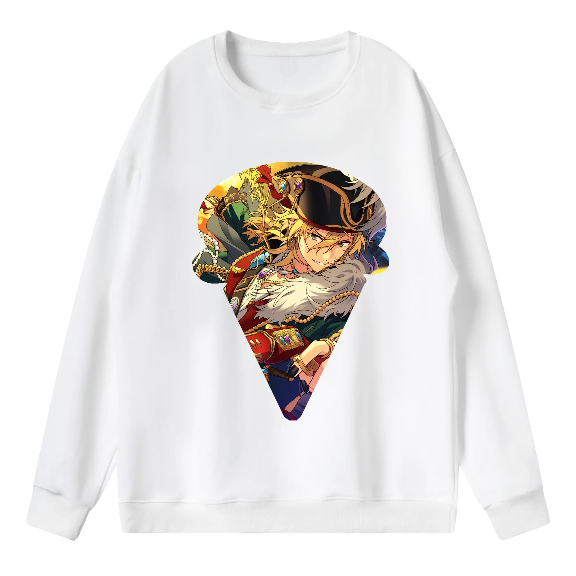 あんさん ぶる グッズ UNDEAD 羽風薫 - 薄手 クルーネック スウェット 裏毛260g · ポリエステル 春秋向け カジュアル 男女兼用 · トレーナー デイリー スポーツ 散歩に最適