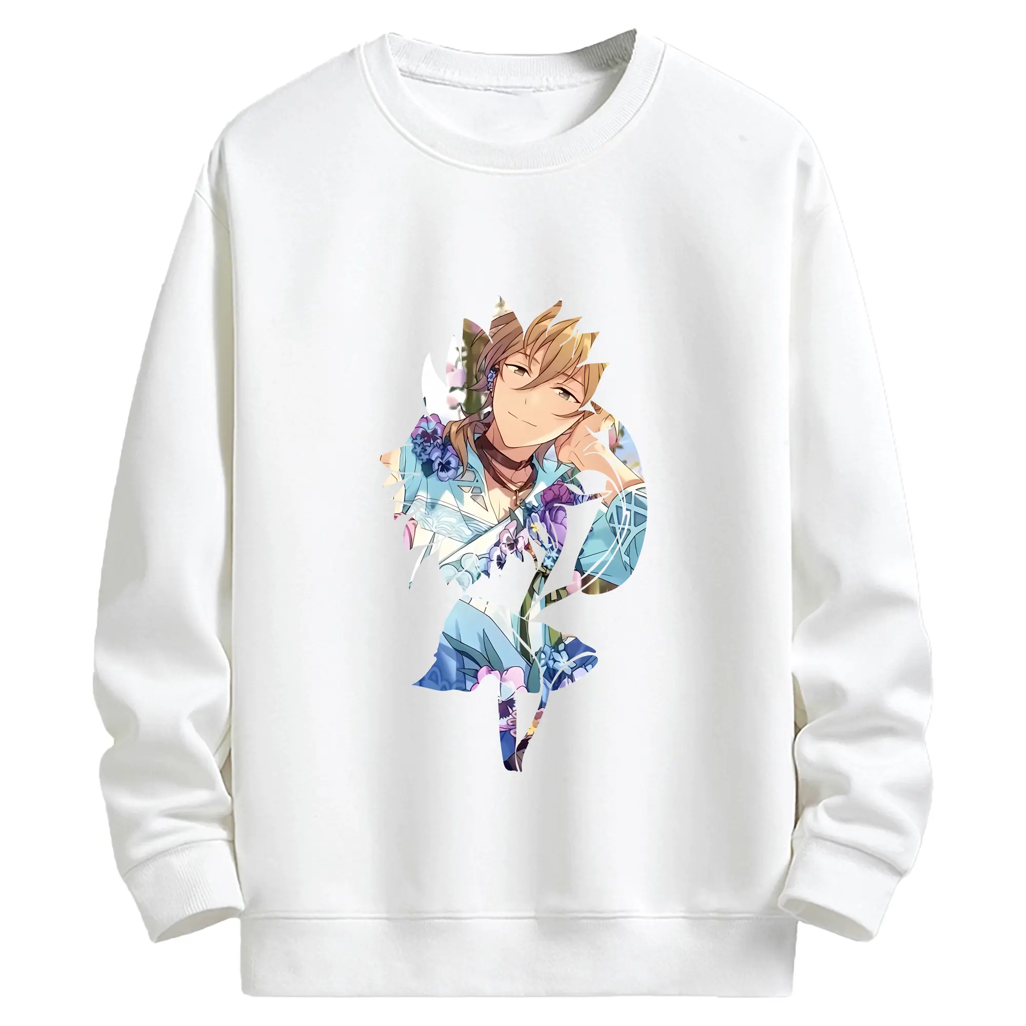 あんさん ぶる グッズ UNDEAD 羽風薫 - キッズ クルーネックスウェットシャツ ・ フロントプリント ・ 綿80％ ポリエステル20％ ・ 快適 通学 スポーツ 日常使い お散歩用