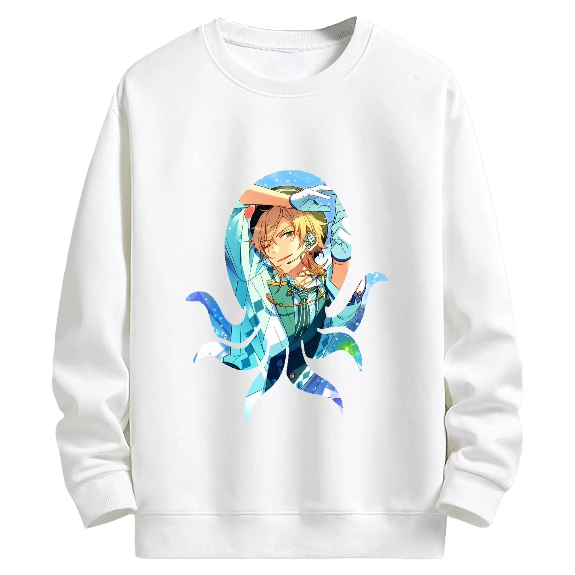 あんさん ぶる グッズ UNDEAD 羽風薫 - キッズ クルーネックスウェットシャツ ・ フロントプリント ・ 綿80％ ポリエステル20％ ・ 快適 通学 スポーツ 日常使い お散歩用