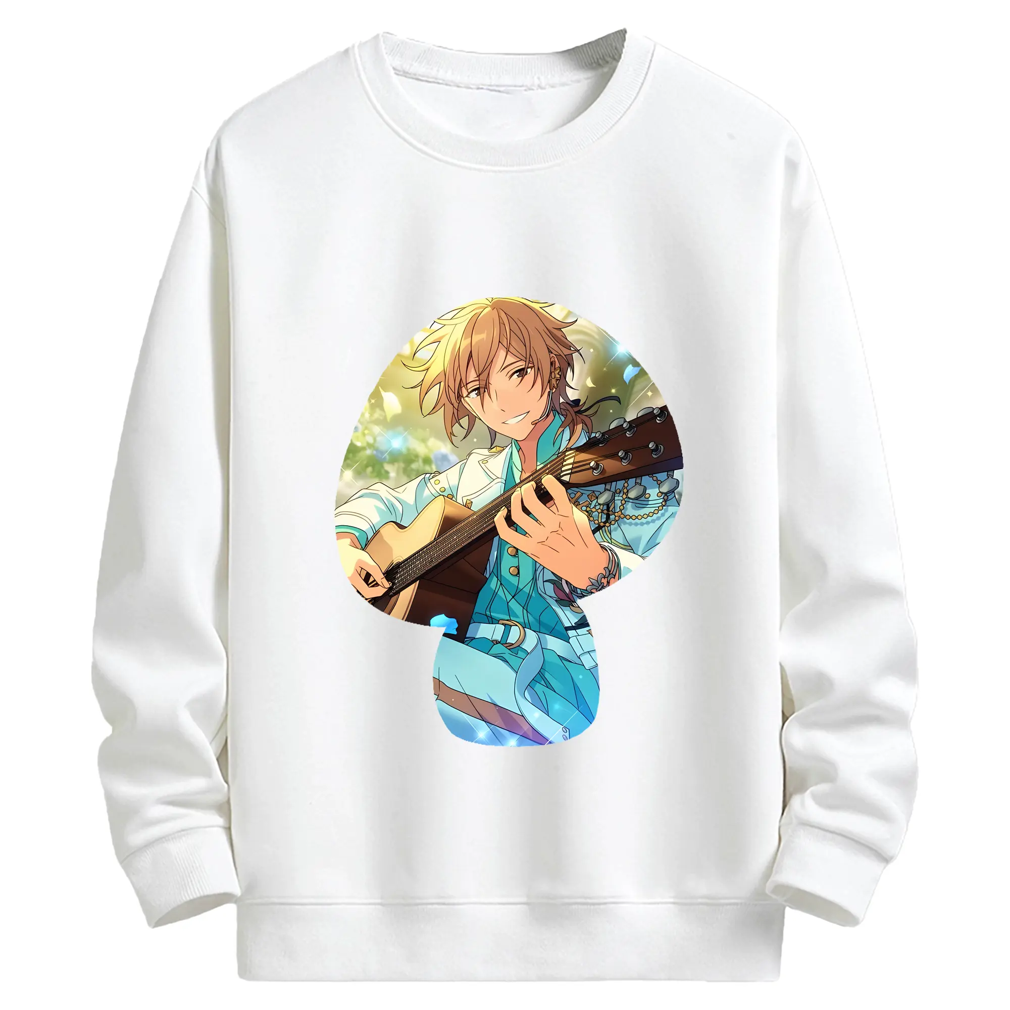 あんさん ぶる グッズ UNDEAD 羽風薫 - キッズ クルーネックスウェットシャツ ・ フロントプリント ・ 綿80％ ポリエステル20％ ・ 快適 通学 スポーツ 日常使い お散歩用