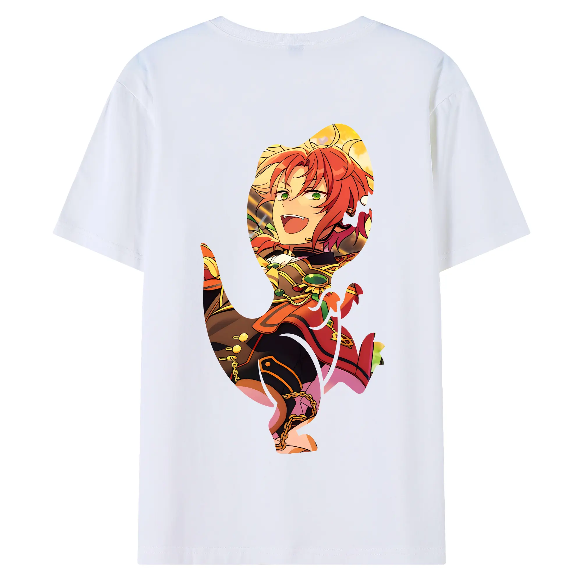 あんさん ぶる グッズ Knights 月永レオ - 綿100％ 半袖Tシャツ ・ バックプリント ・ 快適 通気性 ・ 日常使い 散歩 スポーツ用