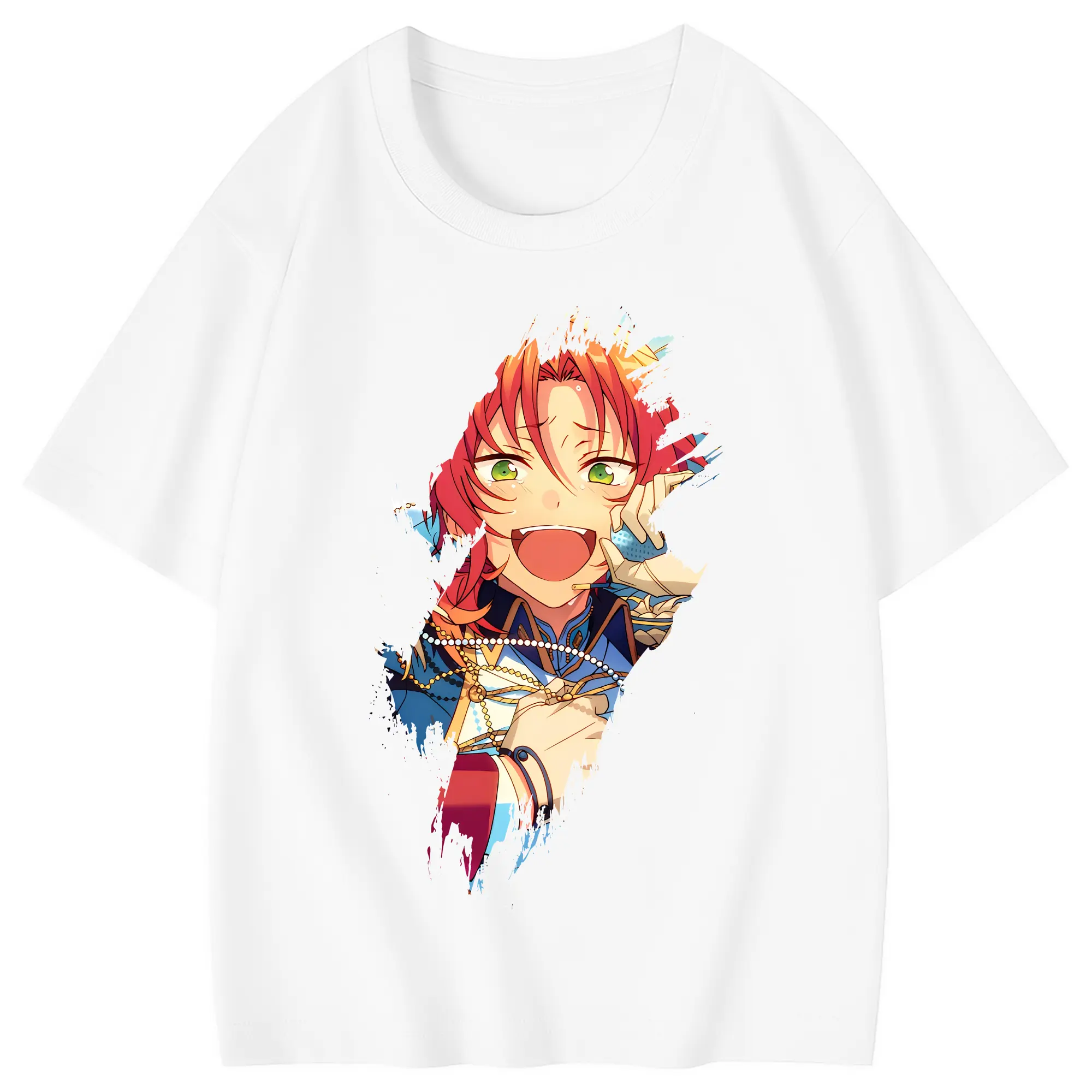 あんさん ぶる グッズ Knights 月永レオ - 綿100％ キッズTシャツ ・ フロントプリント ・ 快適 通気性 ・ スポーツ カジュアル 散歩用