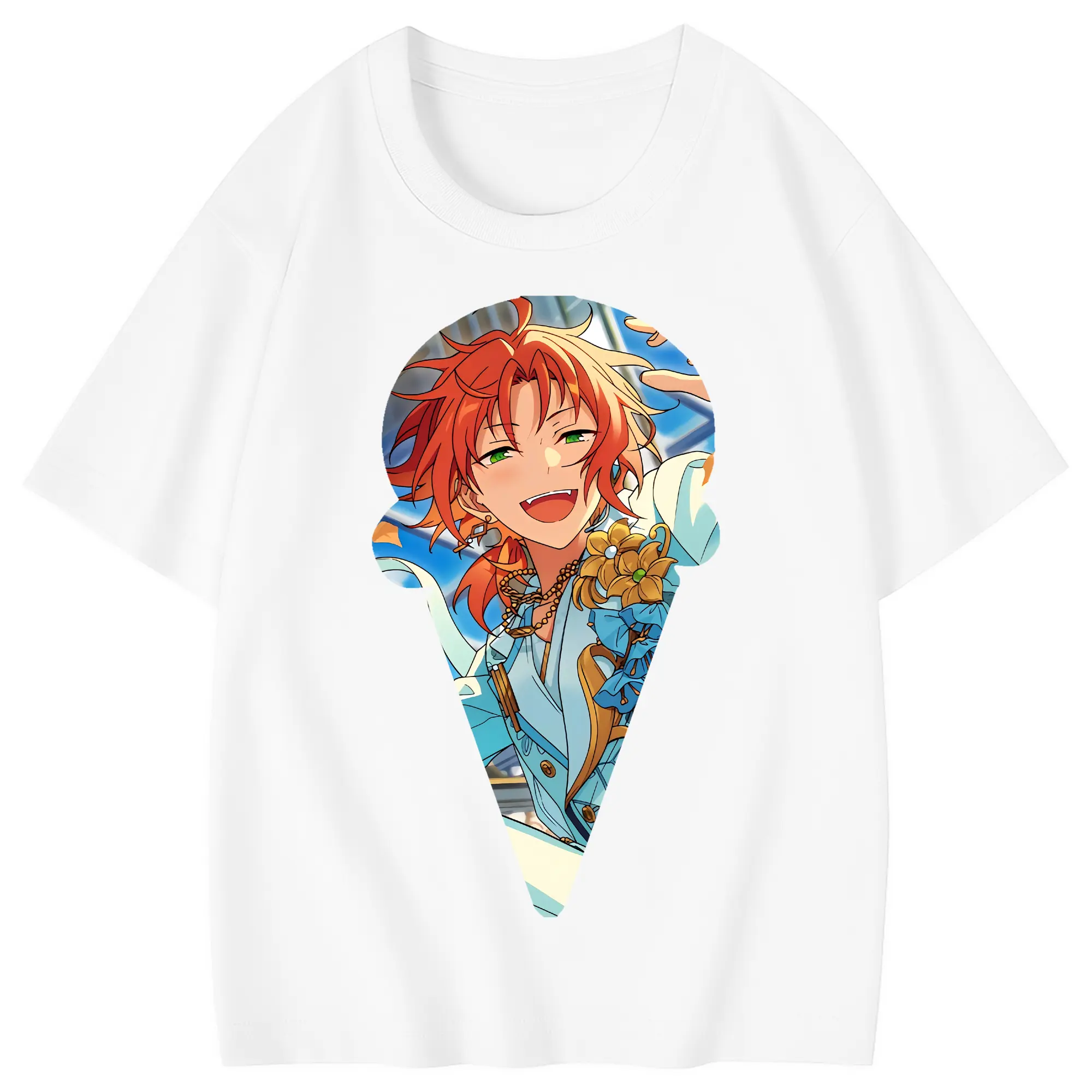 あんさん ぶる グッズ Knights 月永レオ - 綿100％ キッズTシャツ ・ フロントプリント ・ 快適 通気性 ・ スポーツ カジュアル 散歩用