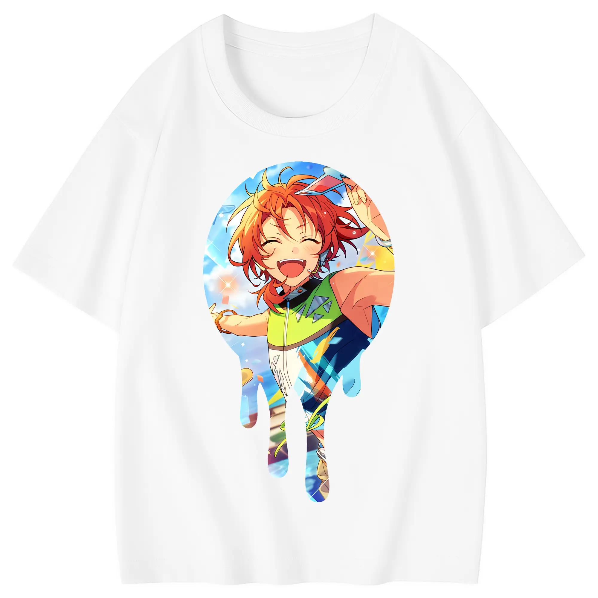 あんさん ぶる グッズ Knights 月永レオ - 綿100％ キッズTシャツ ・ フロントプリント ・ 快適 通気性 ・ スポーツ カジュアル 散歩用