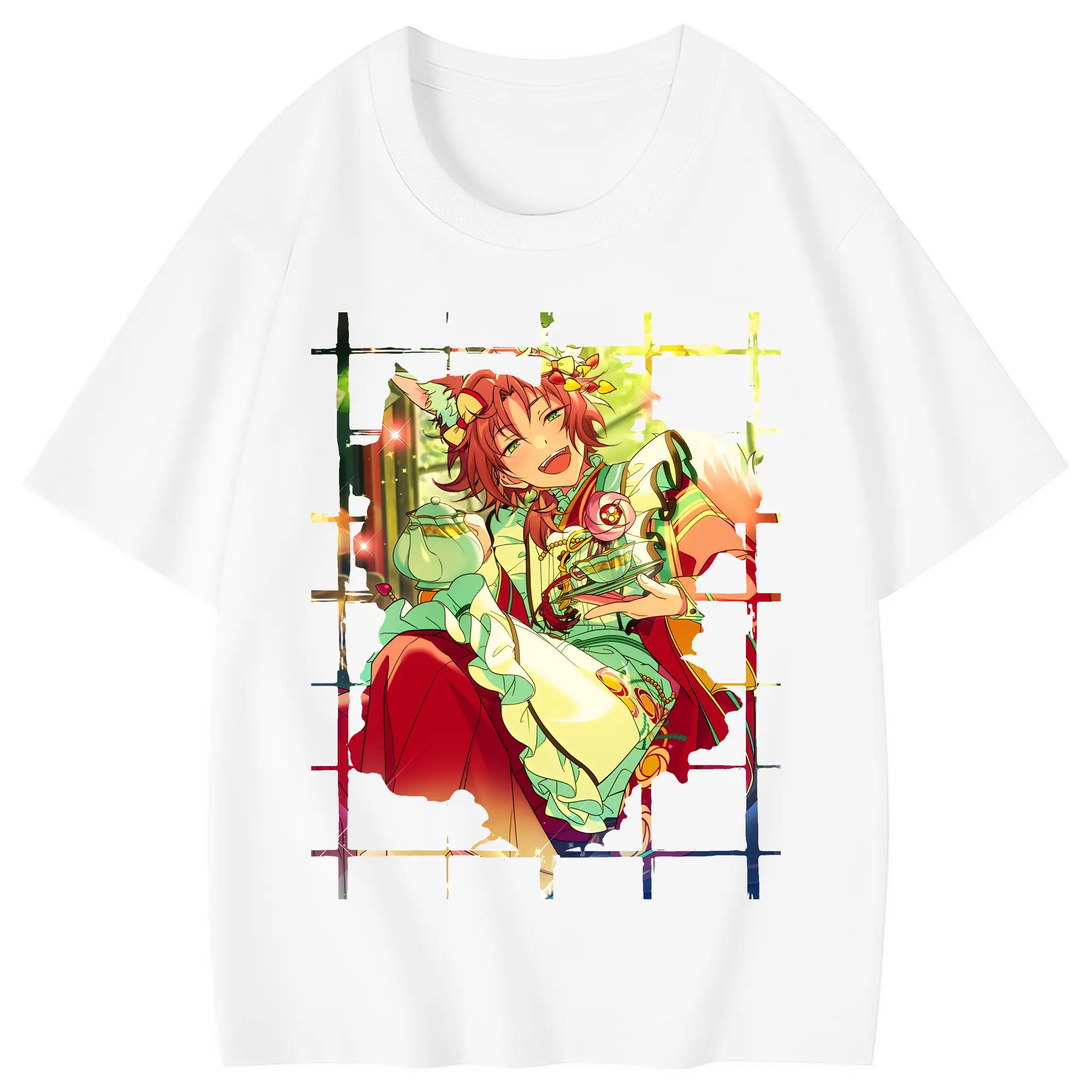 あんさん ぶる グッズ Knights 月永レオ - 綿100％ キッズTシャツ ・ フロントプリント ・ 快適 通気性 ・ スポーツ カジュアル 散歩用