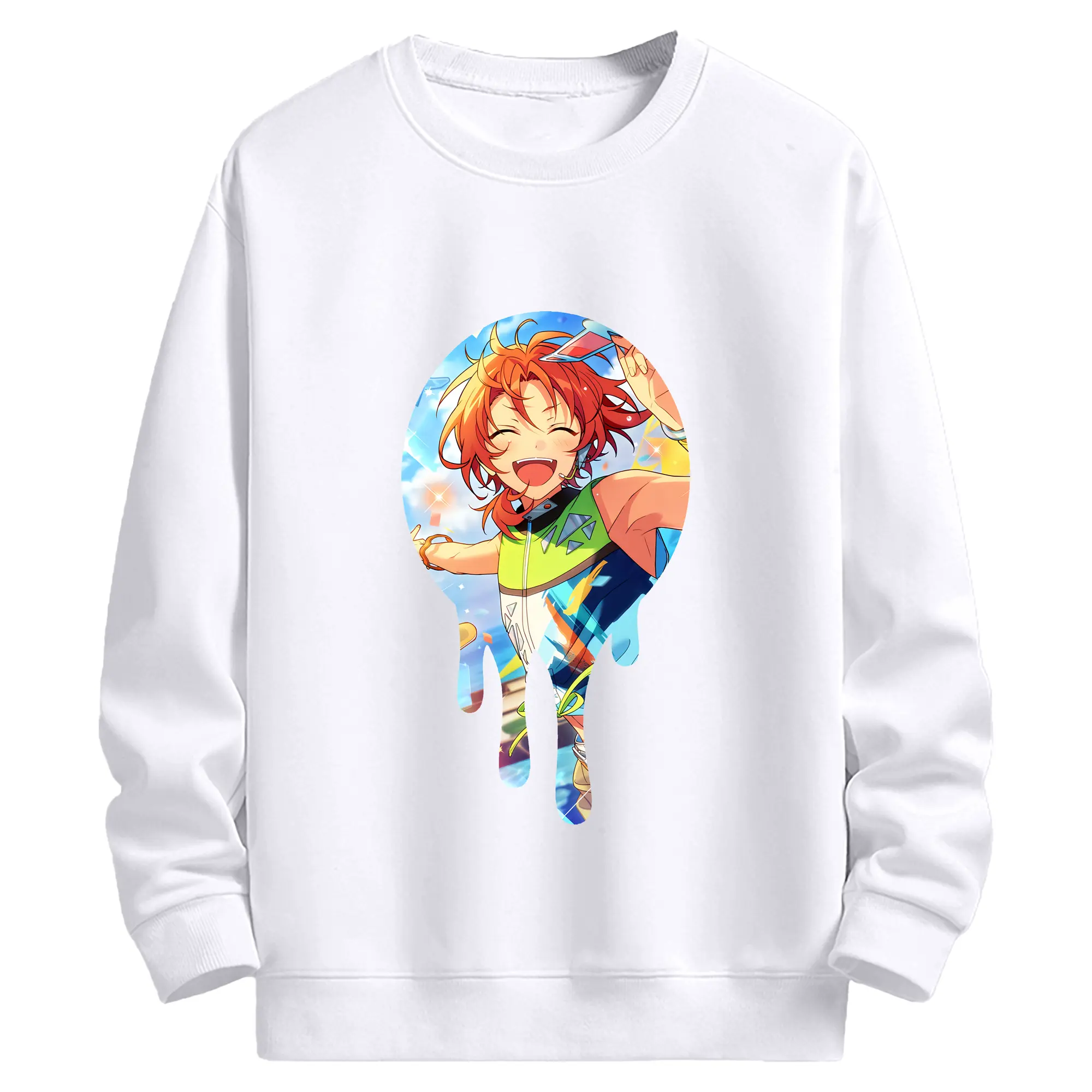 あんさん ぶる グッズ Knights 月永レオ - 高品質 クルーネック スウェット ・ コットン59％ ポリエステル41％ ・ ユニセックス 長袖 トレーナー ・ カジュアル デイリー スポーツ 散歩用