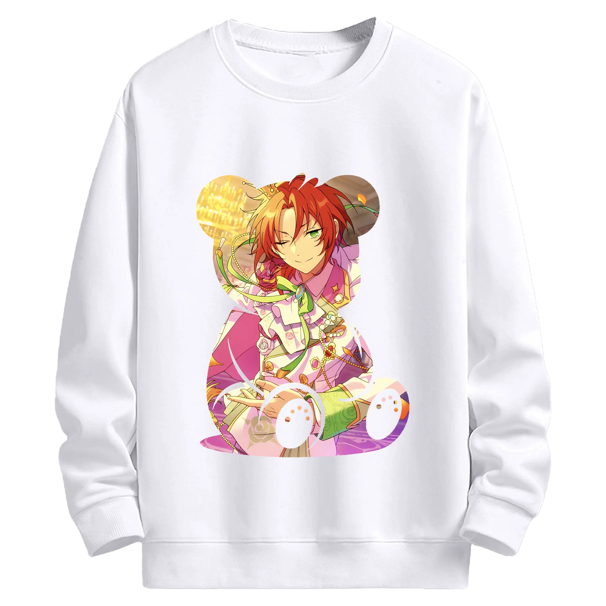 あんさん ぶる グッズ Knights 月永レオ - 高品質 クルーネック スウェット ・ コットン59％ ポリエステル41％ ・ ユニセックス 長袖 トレーナー ・ カジュアル デイリー スポーツ 散歩用