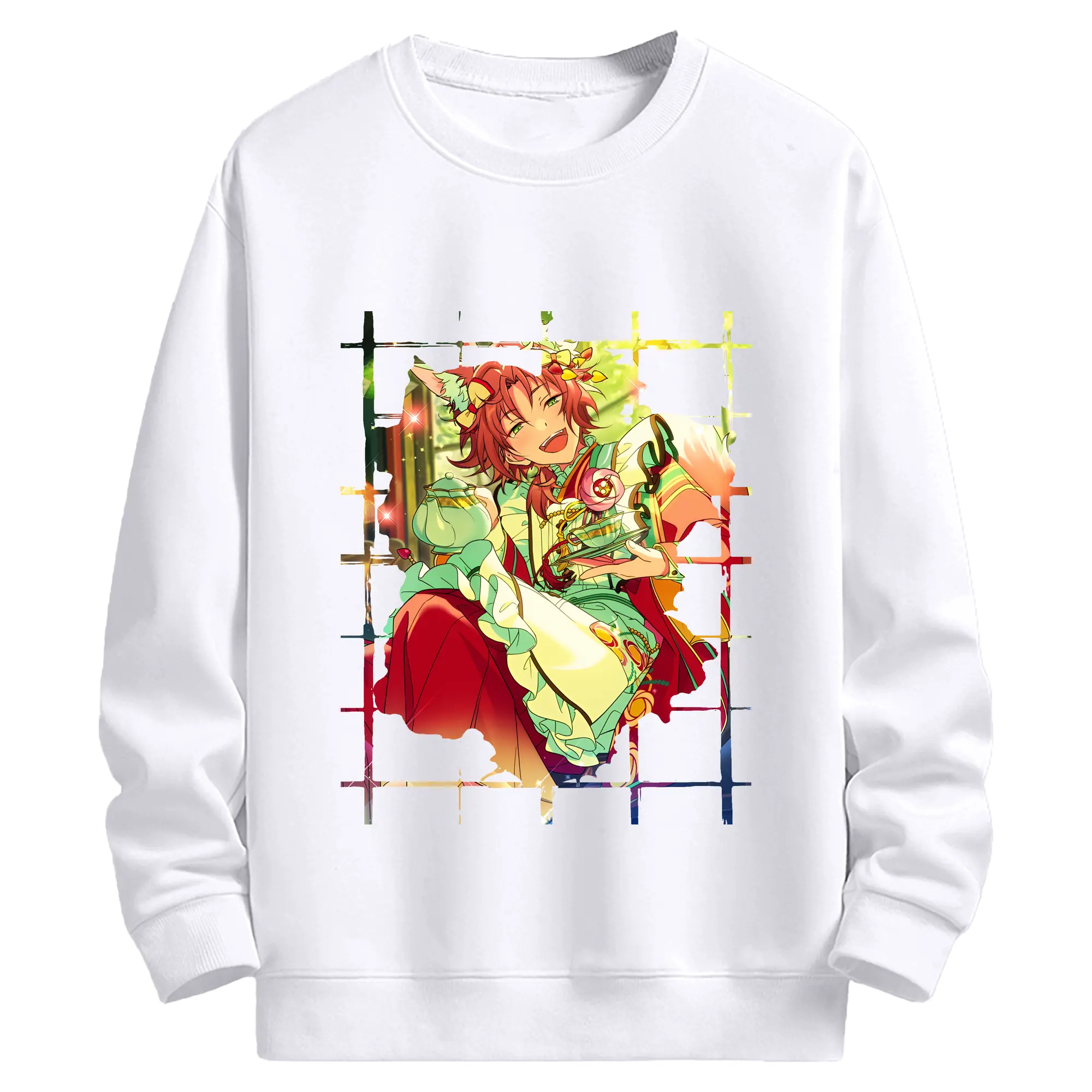 あんさん ぶる グッズ Knights 月永レオ - 高品質 クルーネック スウェット ・ コットン59％ ポリエステル41％ ・ ユニセックス 長袖 トレーナー ・ カジュアル デイリー スポーツ 散歩用