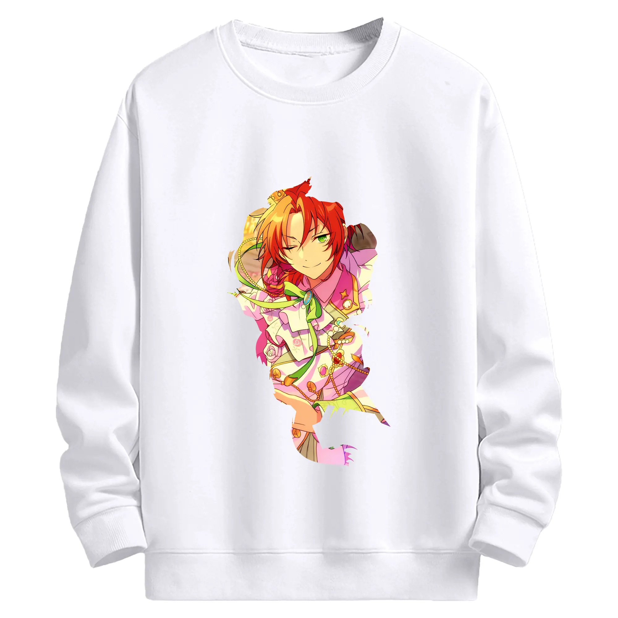 あんさん ぶる グッズ Knights 月永レオ - 高品質 クルーネック スウェット ・ コットン59％ ポリエステル41％ ・ ユニセックス 長袖 トレーナー ・ カジュアル デイリー スポーツ 散歩用