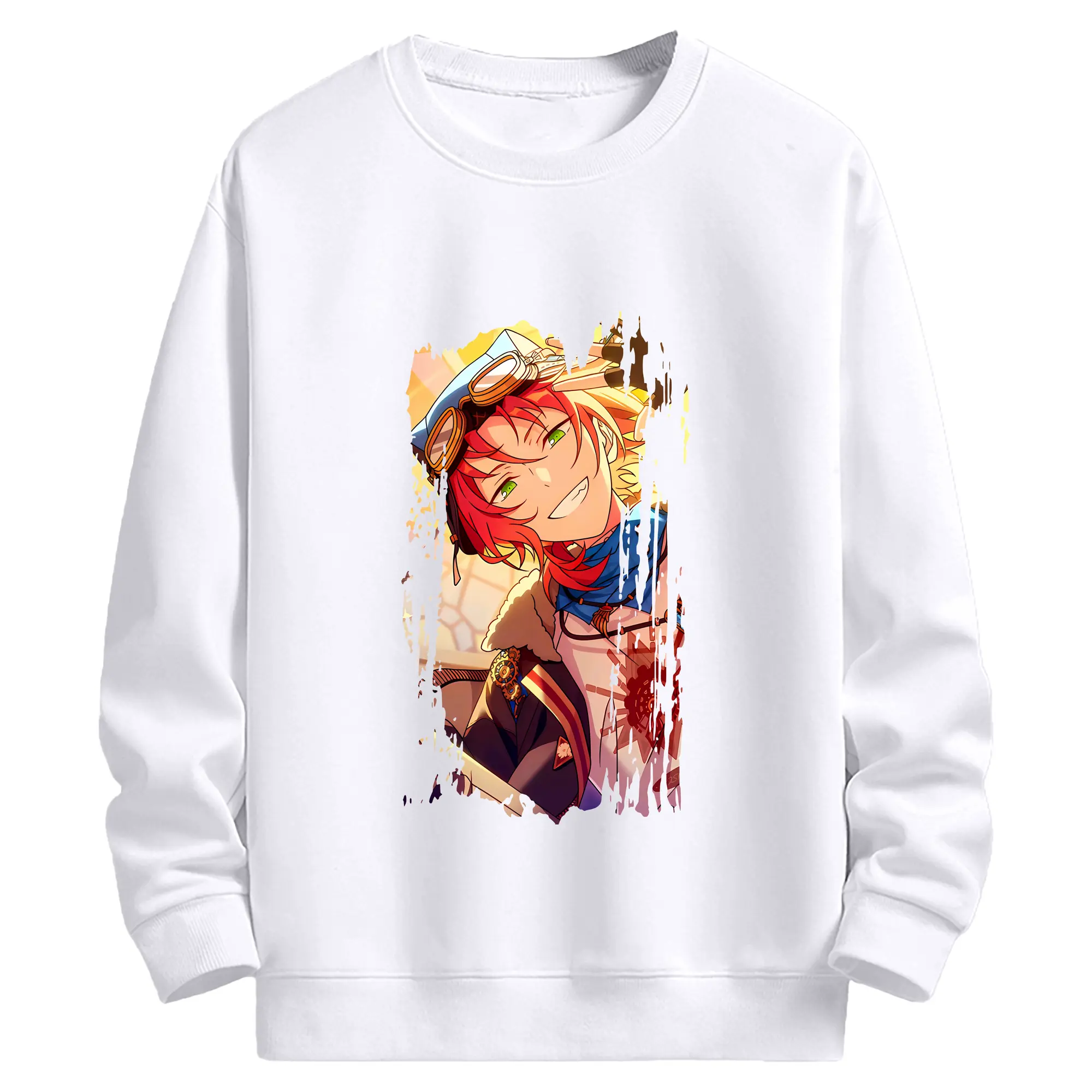 あんさん ぶる グッズ Knights 月永レオ - 高品質 クルーネック スウェット ・ コットン59％ ポリエステル41％ ・ ユニセックス 長袖 トレーナー ・ カジュアル デイリー スポーツ 散歩用