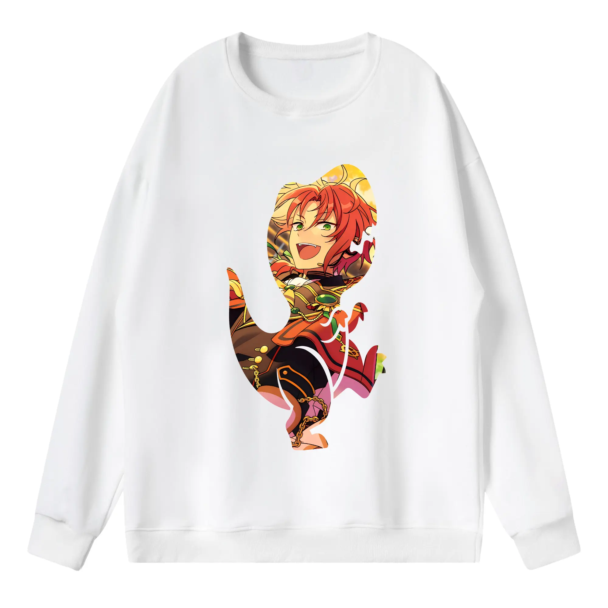 あんさん ぶる グッズ Knights 月永レオ - 薄手 クルーネック スウェット 裏毛260g · ポリエステル 春秋向け カジュアル 男女兼用 · トレーナー デイリー スポーツ 散歩に最適