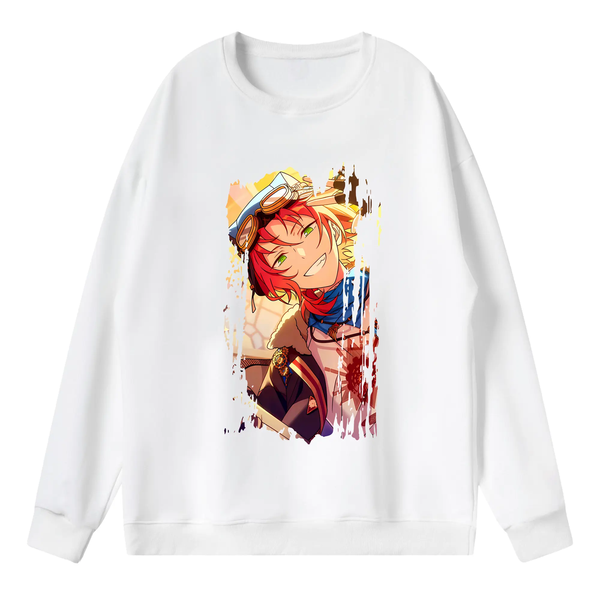 あんさん ぶる グッズ Knights 月永レオ - 薄手 クルーネック スウェット 裏毛260g · ポリエステル 春秋向け カジュアル 男女兼用 · トレーナー デイリー スポーツ 散歩に最適