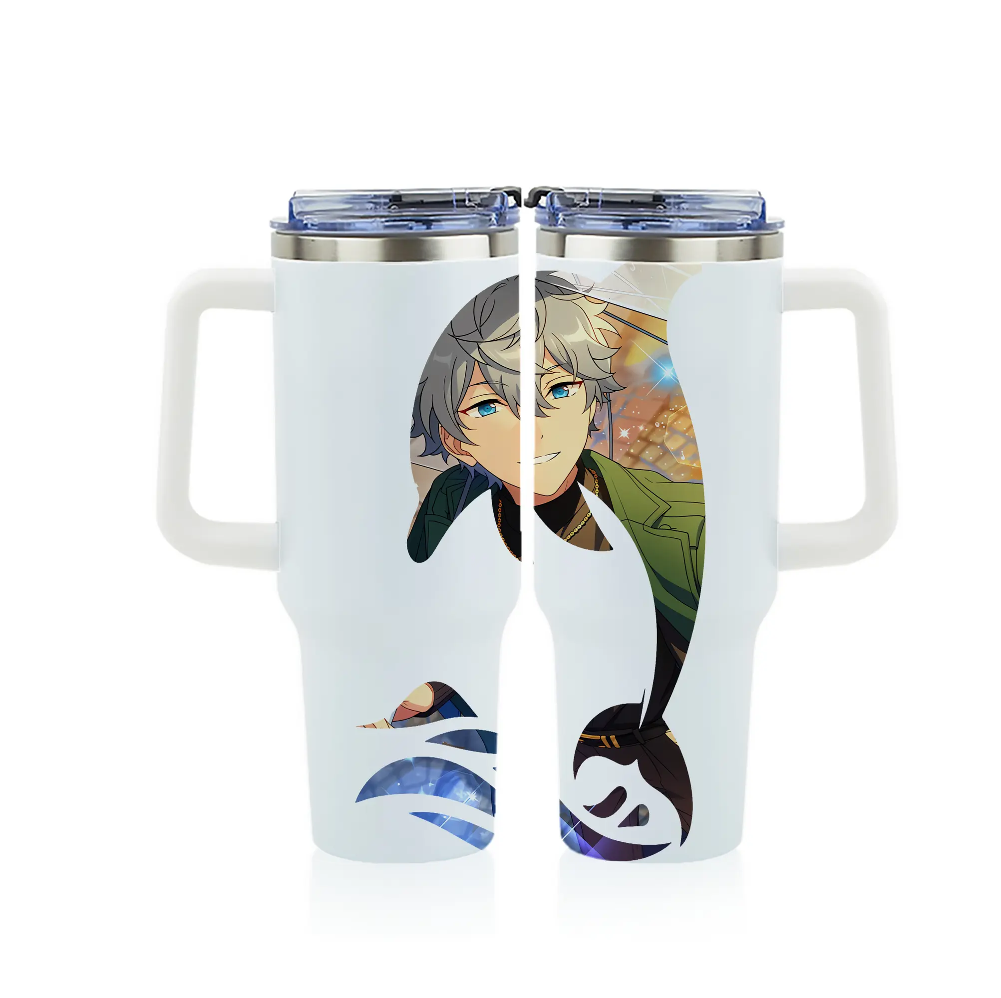 あんさん ぶる グッズ Knights 瀬名泉 - 1200mL フルプリント車用タンブラー ・ 304ステンレス 内側 ・ 201ステンレス 外側 ・ 保温 保冷 ・ 通勤 ドライブ アウトドア用